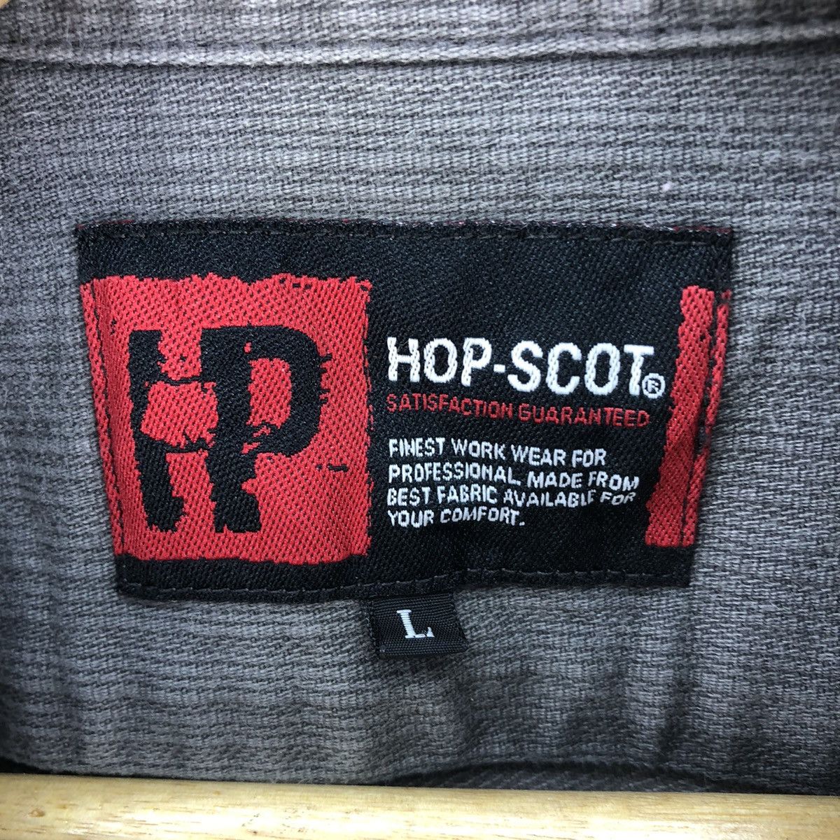 Japanese Brand Vintage 00’s Hop-Scot Faded Denim Work Shirt Size US M / EU 48-50 / 2 - 18 Thumbnail