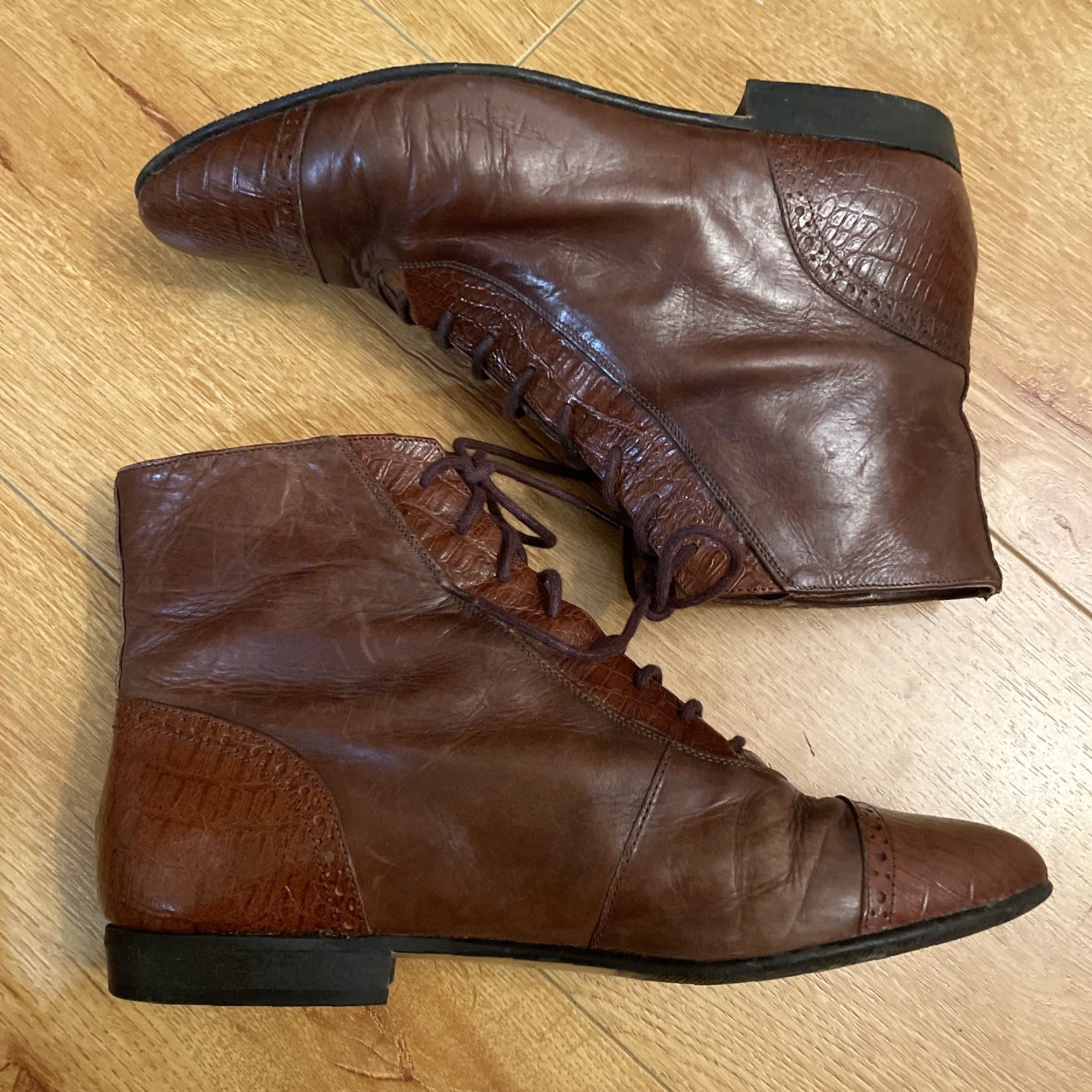 Vintage VINTAGE Morgan Taylor Victorian Boots Leather Brown Lace Up Pointed Toe 6.5B Women Upper Material: Leather Size US 7 / IT 37 - 7 Thumbnail