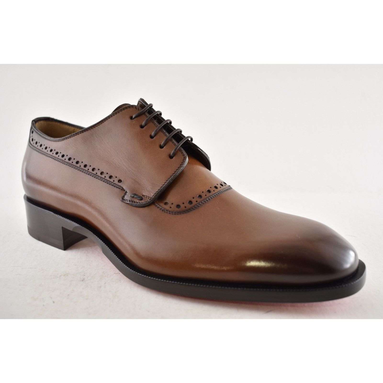 Christian Louboutin Christian Louboutin Sartoby Flat Brown Leather Derby 45 12 Size US 12 / EU 45 - 6 Thumbnail