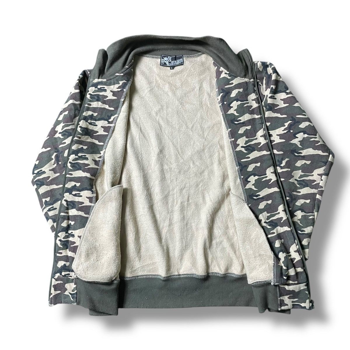 If Six Was Nine 🇯🇵 CENTER CLEASE SKULL WORDING CAMOUFLAGE FULL ZIP JACKET Size US L / EU 52-54 / 3 - 5 Thumbnail