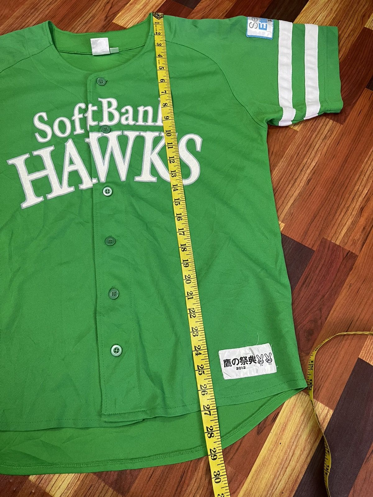 Japanese Brand SoftBank Hawks 2012 Festival Jersey Green Size L Size US L / EU 52-54 / 3 - 12 Thumbnail