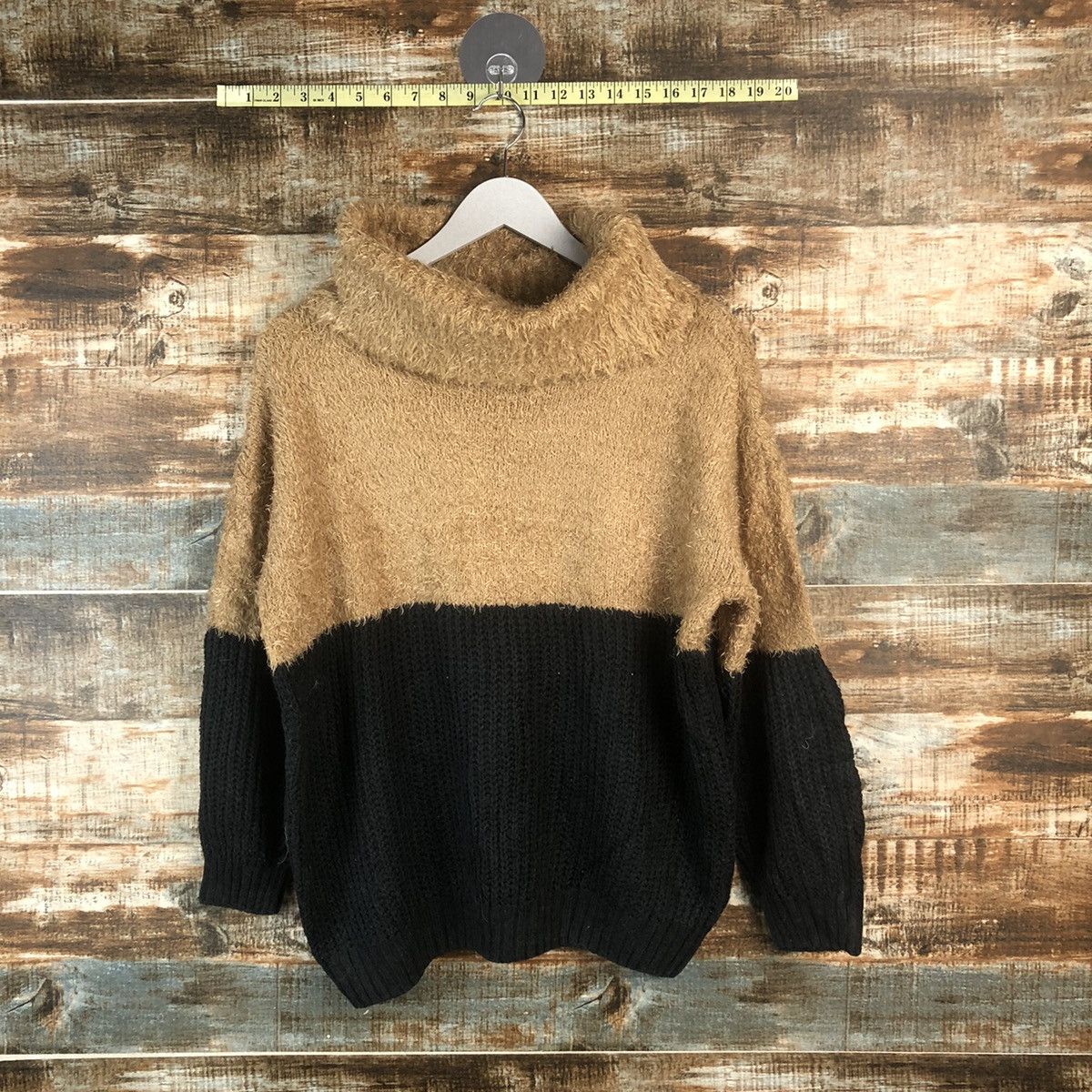 Japanese Brand DL Ingni Brown Black Mohair shaggy fur Knitwear #C401 Size M / US 6-8 / IT 42-44 - 1 Thumbnail