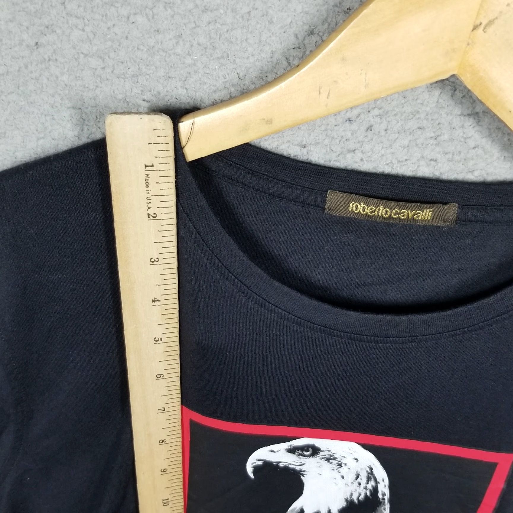 Roberto Cavalli VINTAGE Roberto Cavalli T-Shirt Shirt Adult Large Black Eagle Graphic Crew Neck 100% Cotton Mens Size US L / EU 52-54 / 3 - 3 Thumbnail