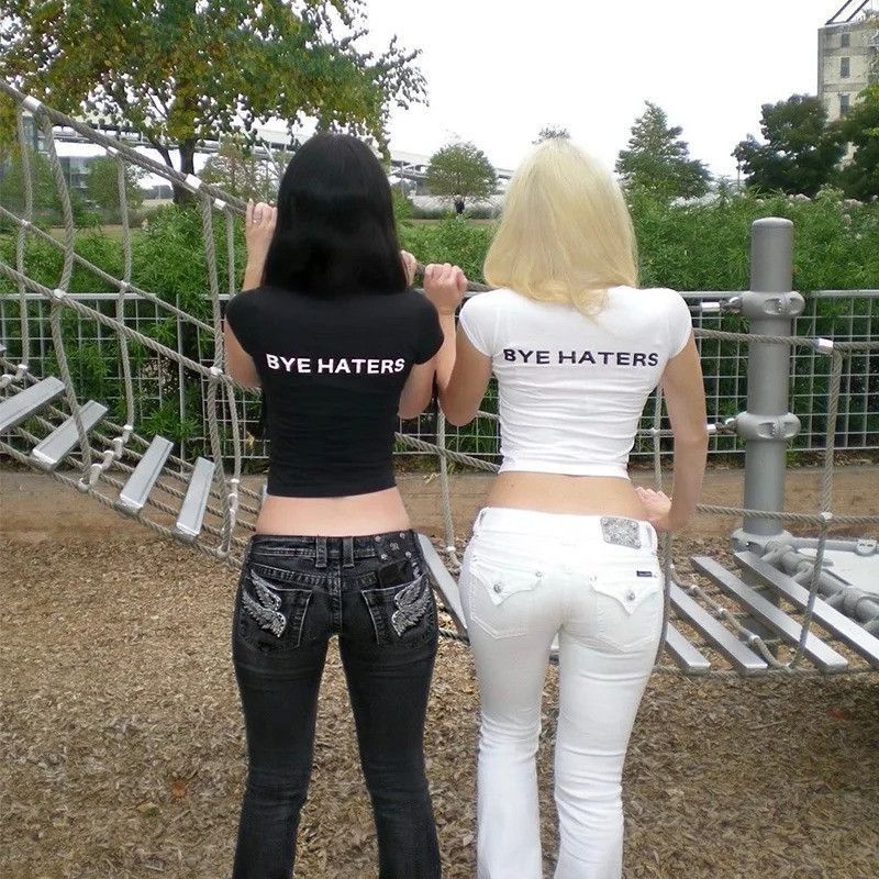Other Y2K Cropped HI HATERS BYE HATERS Summer Crop-Top Size S / US 4 / IT 40 - 2 Thumbnail