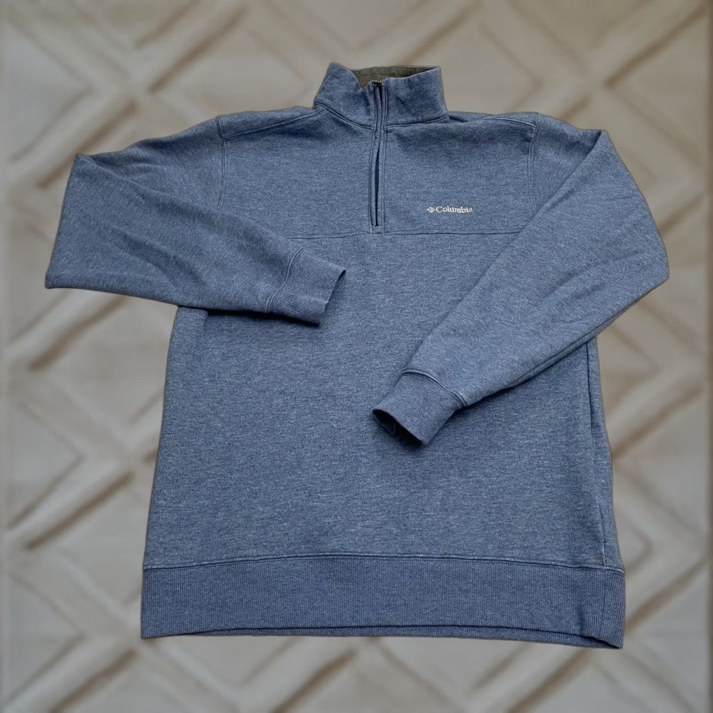 Vintage Columbia Hart Mountain Sweatshirt Mens Small Blue 1/4 Zip Pullover Outdoor Hike Size US S / EU 44-46 / 1 - 1 Thumbnail