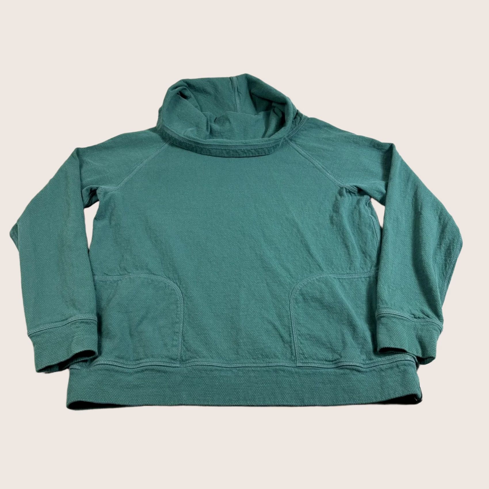 Patagonia Patagonia Sweatshirt Womens L Green Cowl Neck Pullover Pockets Knit Cotton Regular Raglan Sleeves - Outdoor Casual Size L / US 10 / IT 46 - 1 Thumbnail