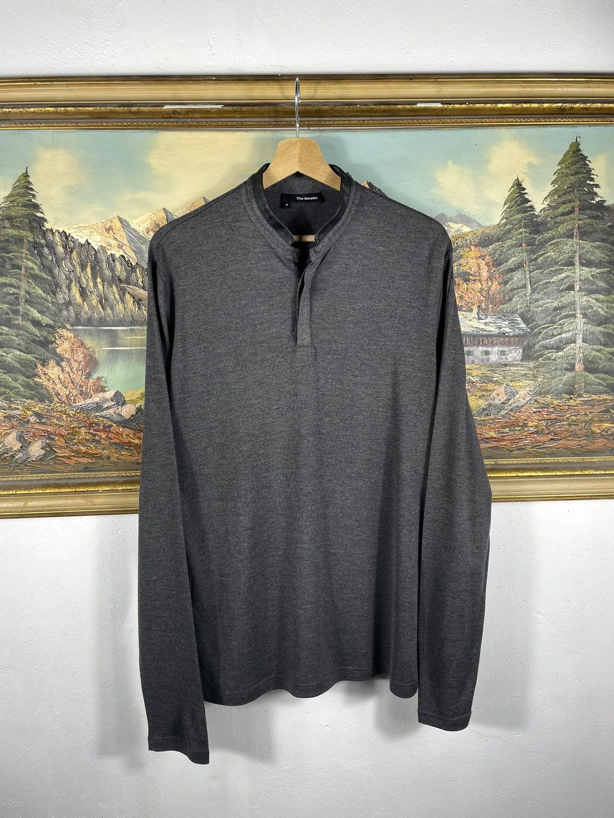 Designer × Japanese Brand × The Kooples Charcoal The Kooples Longsleeve Tee Button Ups Size US M / EU 48-50 / 2 - 1 Thumbnail