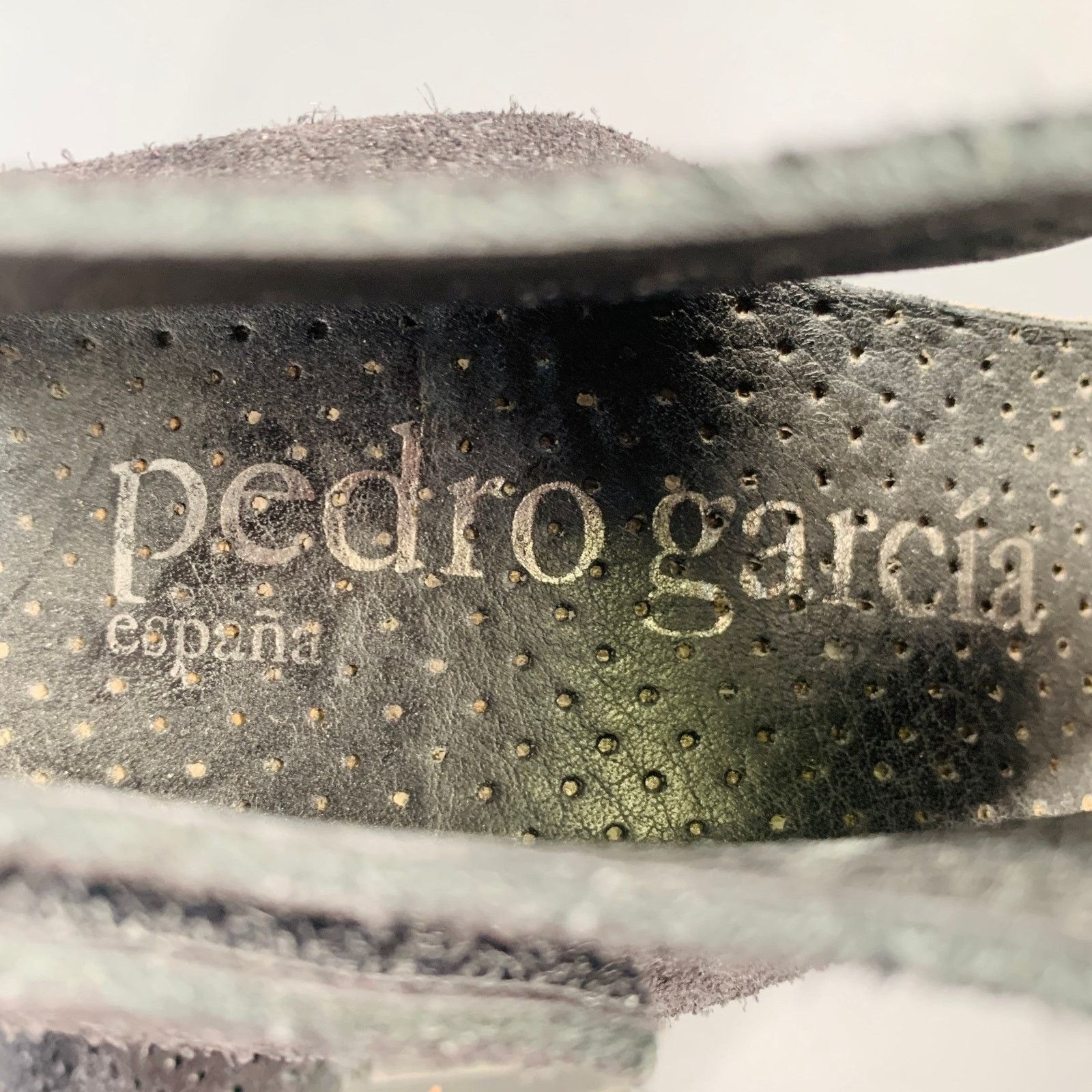Pedro Garcia PEDRO GARCIA Size 9 Black Perforated Suede Platform Sandals Size US 9 / IT 39 - 7 Thumbnail