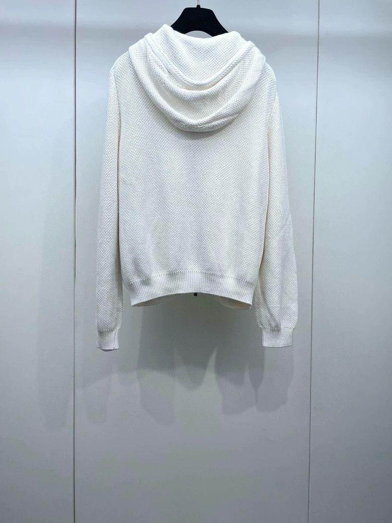 Loro Piana Loro piana Creamy white hooded zipper sweater 2506-Nextarro Size M / US 6-8 / IT 42-44 - 2 Thumbnail