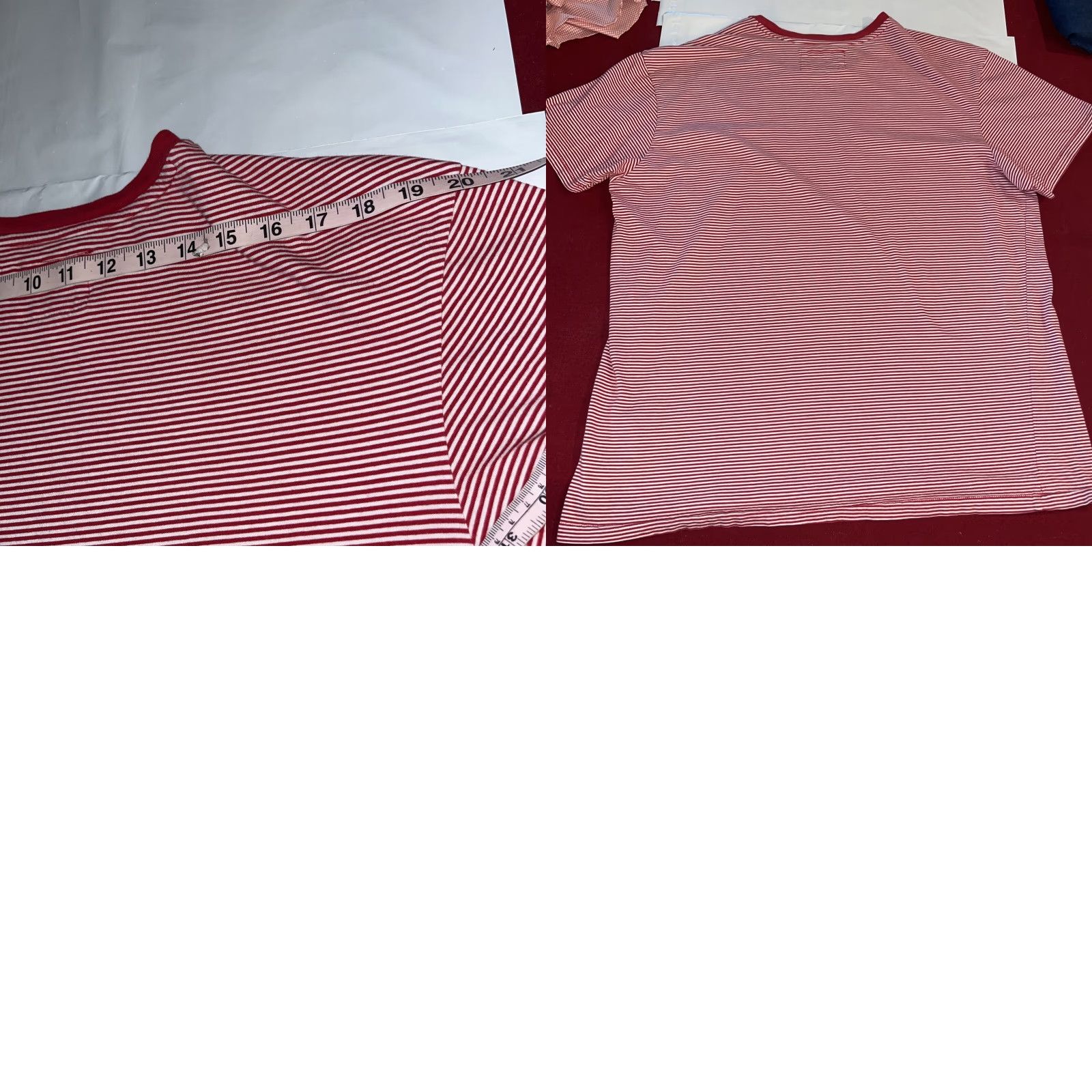 Guess VINTAGE Guess RED Striped T Shirt Mens XL Embroidered Spellout Pocket Y2K Preppy Size US XL / EU 56 / 4 - 8 Thumbnail