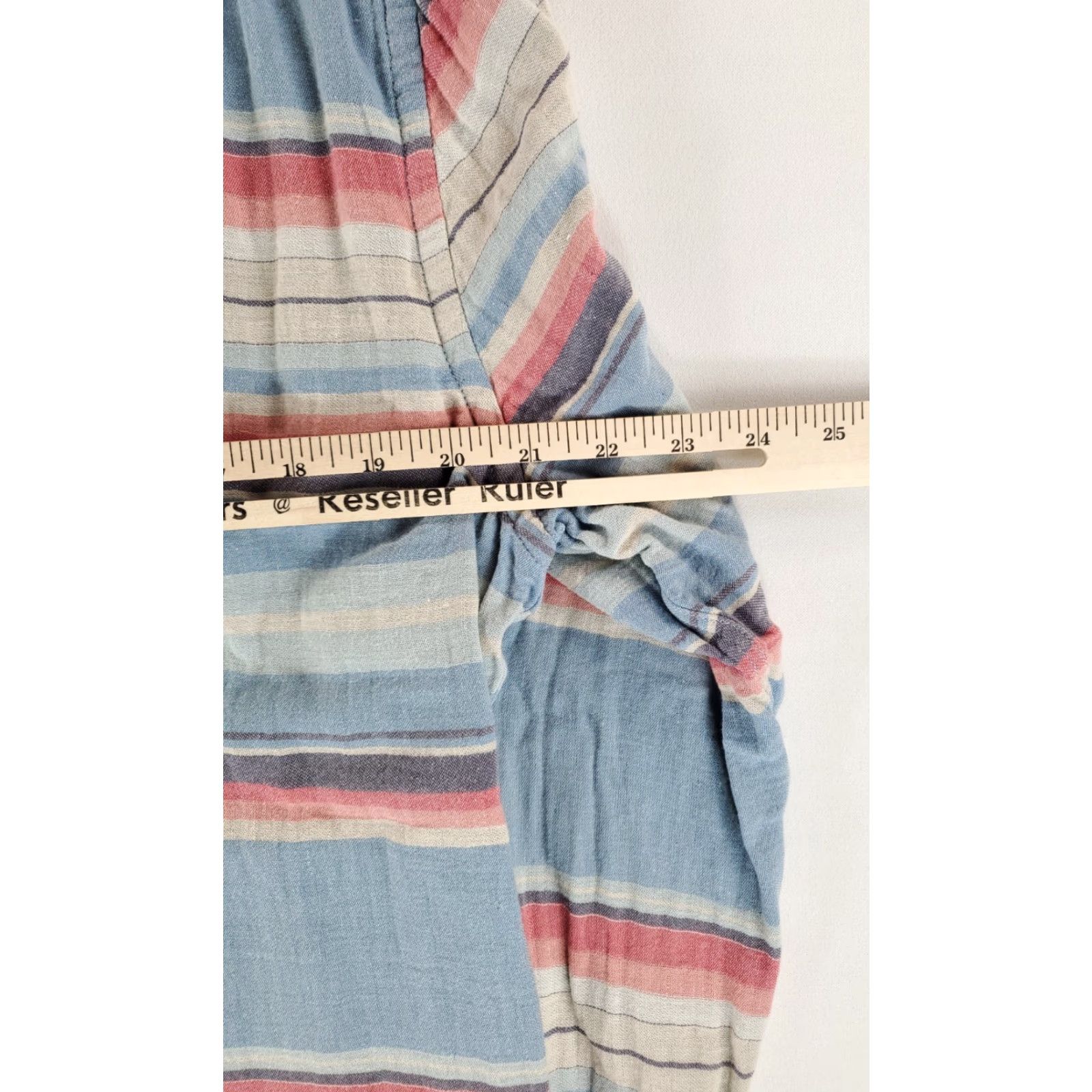 Faherty Faherty Flannel Button Up Shirt Striped Long Sleeve Mens L Multicolor Blue Pink White Shirt Mens L Size US L / EU 52-54 / 3 - 4 Thumbnail