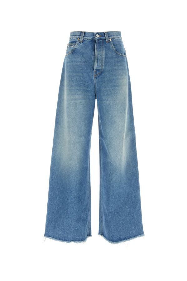 Gucci Denim Wide-Leg Jeans Size 25" / US 0 / IT 36 - 1 Thumbnail