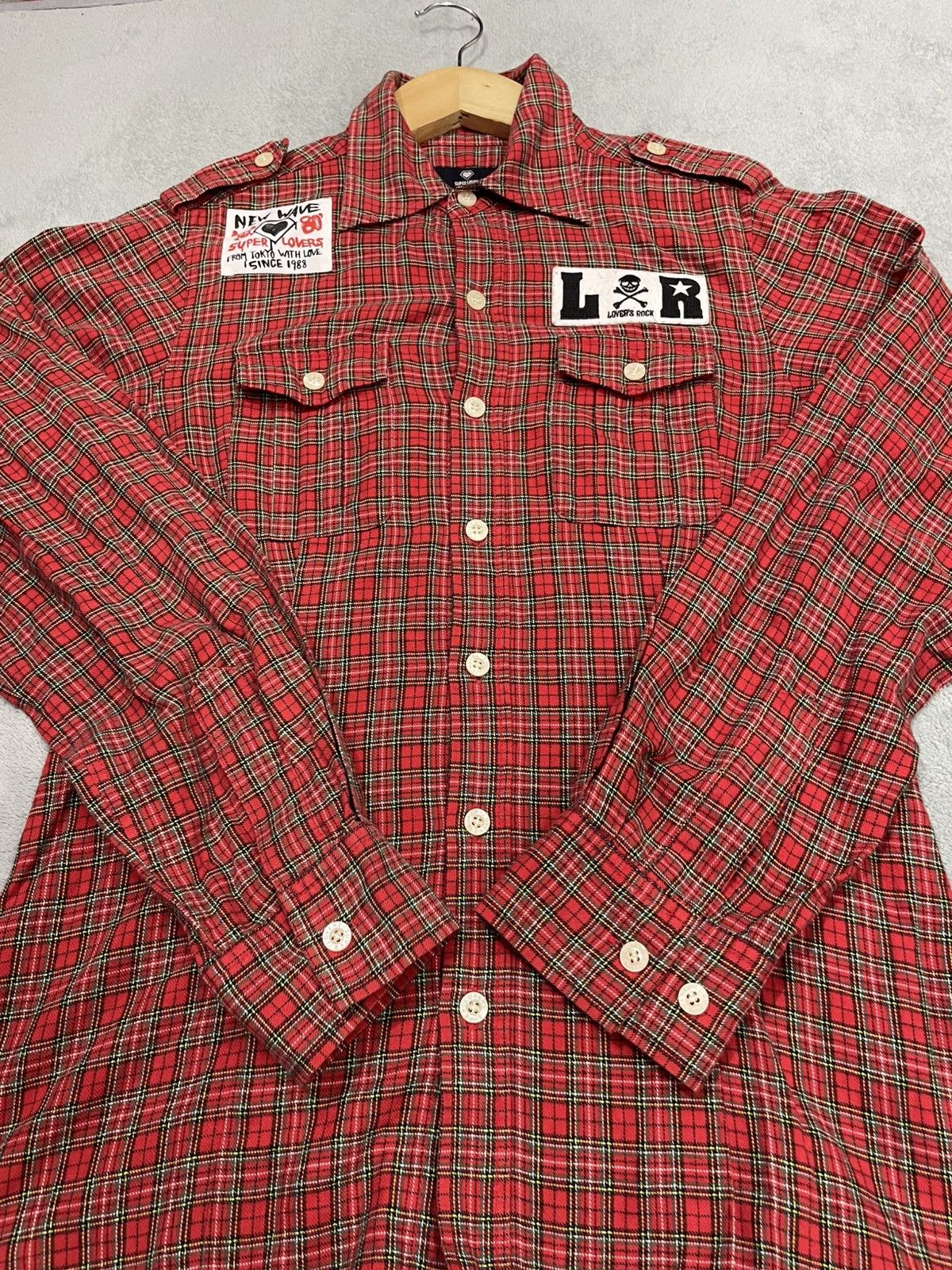 Japanese Brand Vintage Super Lovers Punk Button Up Shirt Size US M / EU 48-50 / 2 - 6 Thumbnail