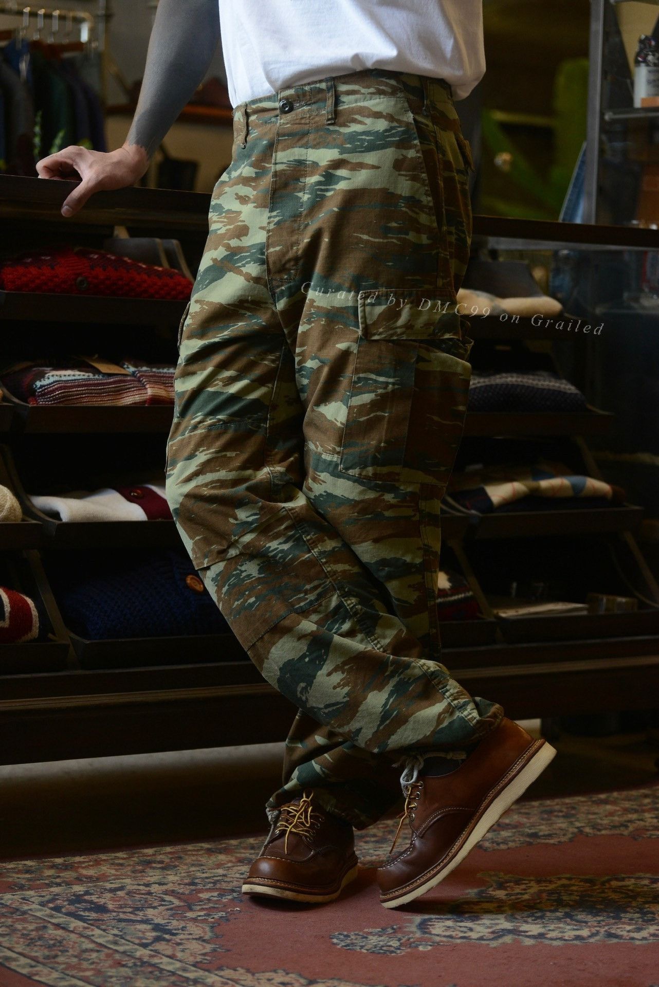 Vintage Vintage 00's Greek Army M71 Lizard Camo Pants Size US 33 - 1 Thumbnail