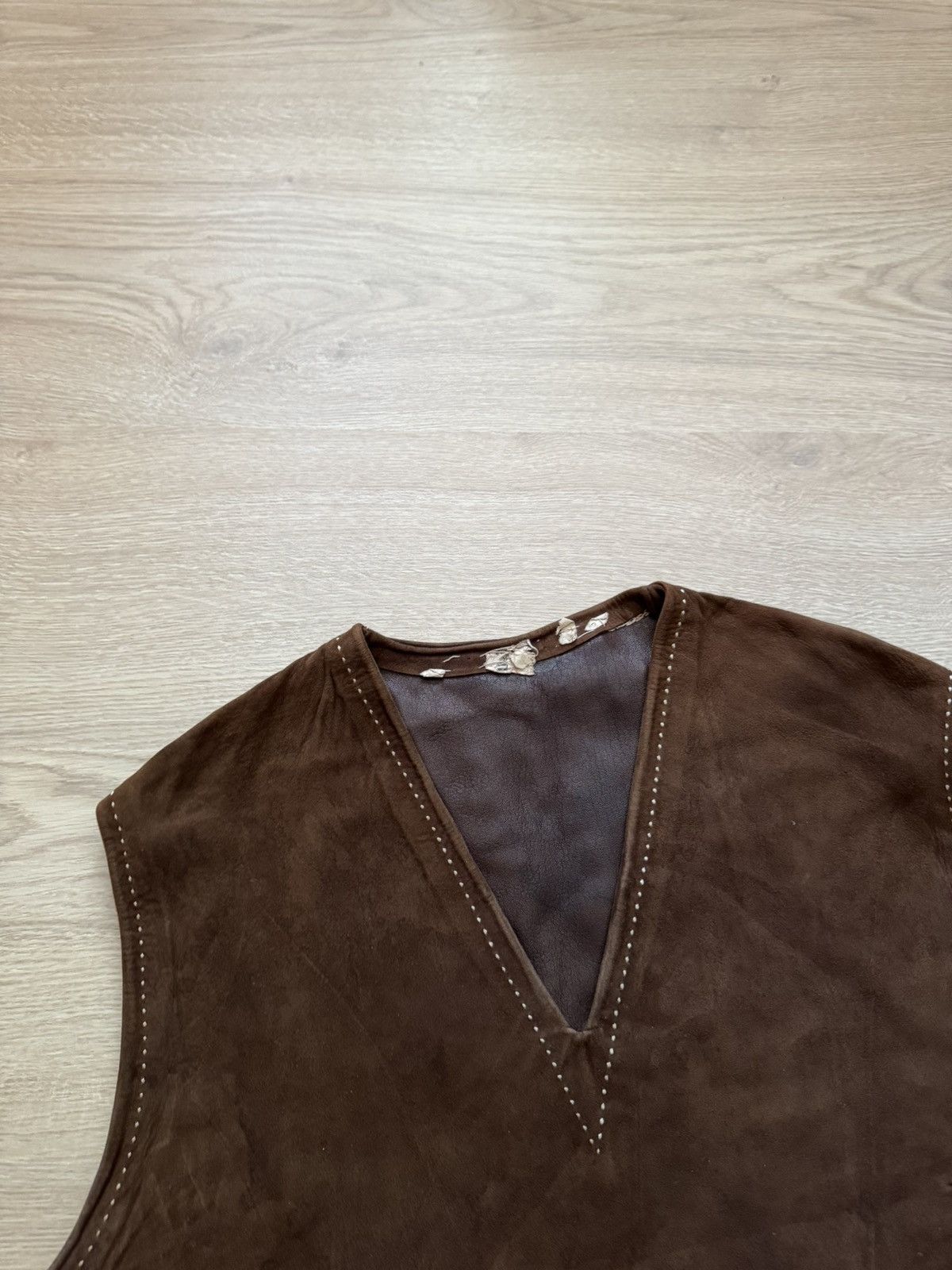Cowboy Equipment Vintage 40’s WWII Genuine Leather Cowboy Western Vest Size US M / EU 48-50 / 2 - 3 Thumbnail