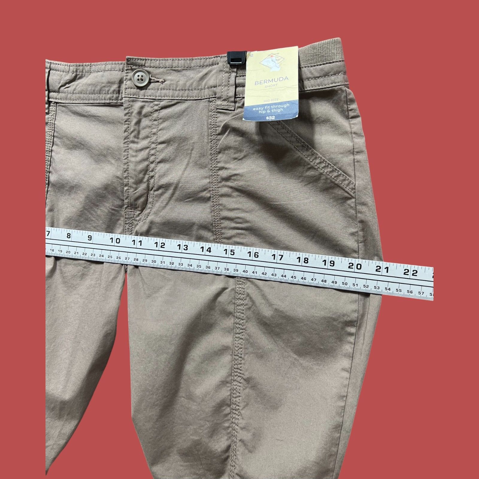 Other St. John's Bay - Women's Mid-Rise Cargo Bermuda Short - Brow Size 34" / US 12 / IT 48 - 6 Thumbnail
