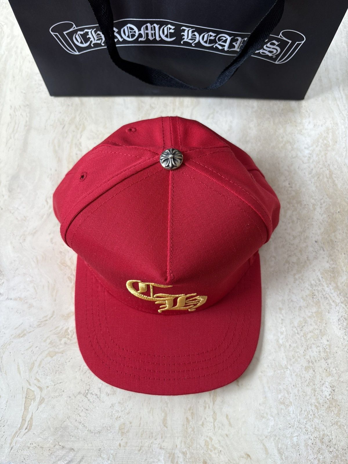 Chrome Hearts Chrome Hearts "Red/Yellow" CH Baseball Hat Size ONE SIZE - 5 Thumbnail