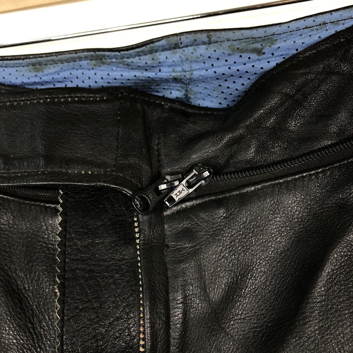 Genuine Leather 🔥Vintage Iconic Black Leather Pants Racing Issey Miyake Size US 29 - 12 Thumbnail