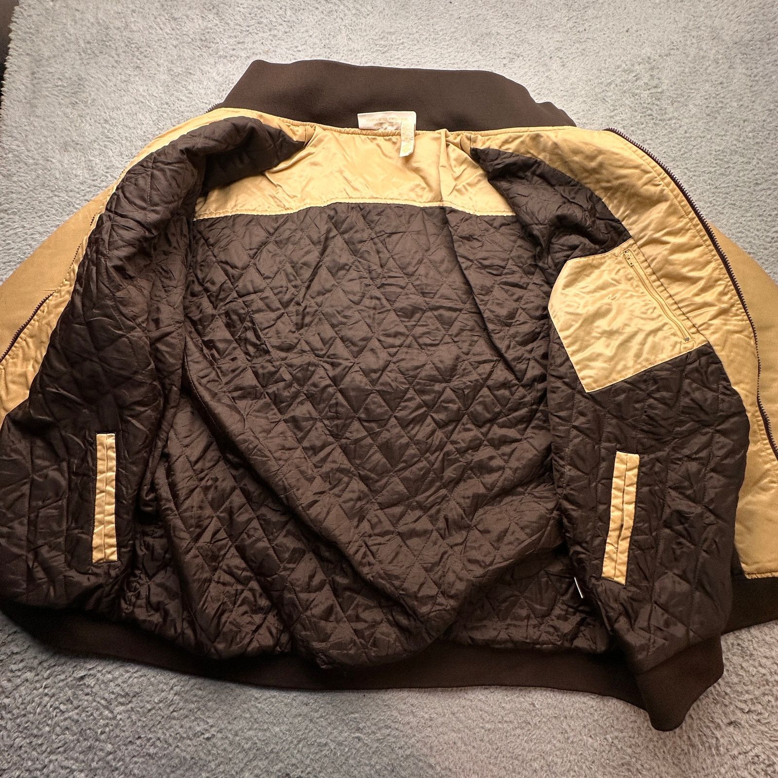 Rocawear Rocawear Nylon Gold Bomber Varsity Full Zip Jacket Mens 3XL Size US XXL / EU 58 / 5 - 14 Thumbnail