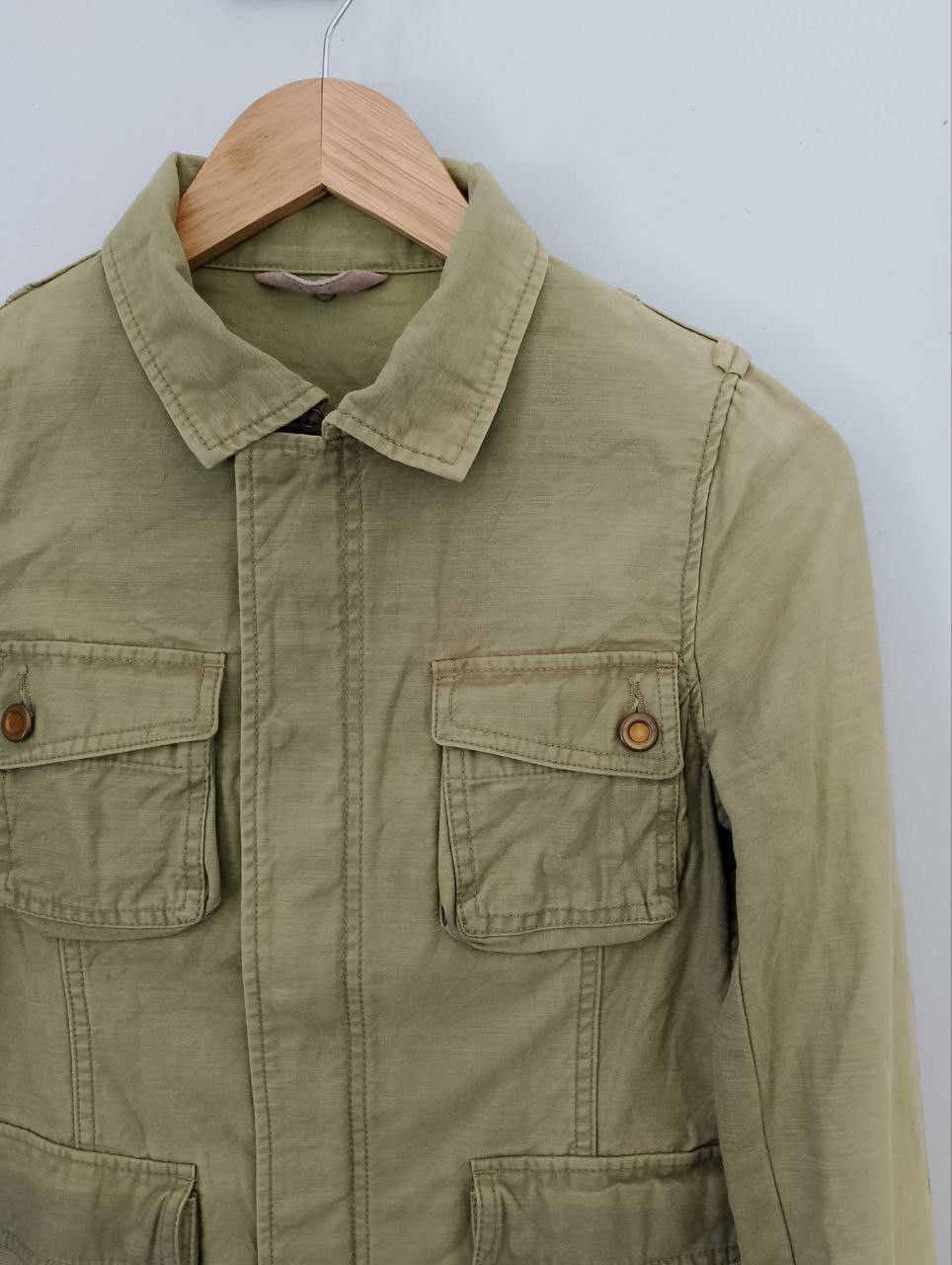ADAM ET ROPE ADAM ET ROPE Khaki Green Multipocket Utility Jacket Size XS / US 0-2 / IT 36-38 - 4 Thumbnail