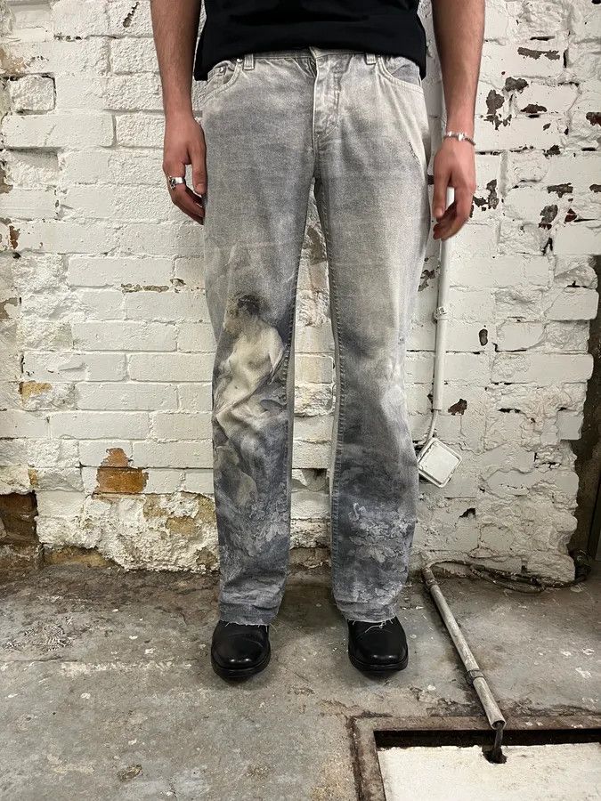 Roberto Cavalli 1990s Roberto Cavalli Angels Renaissance Grey Pants Size US 32 / EU 48 - 2 Thumbnail
