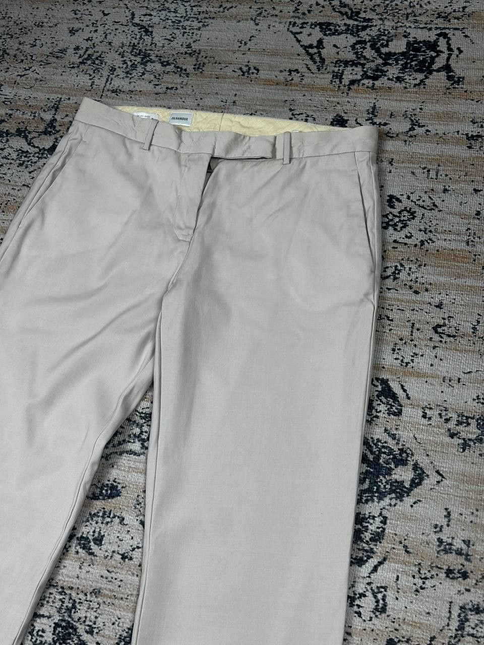 Jil Sander Jil Sander Wool Cream Streight Trousers Pants Size 26" / US 2 / IT 38 - 3 Thumbnail