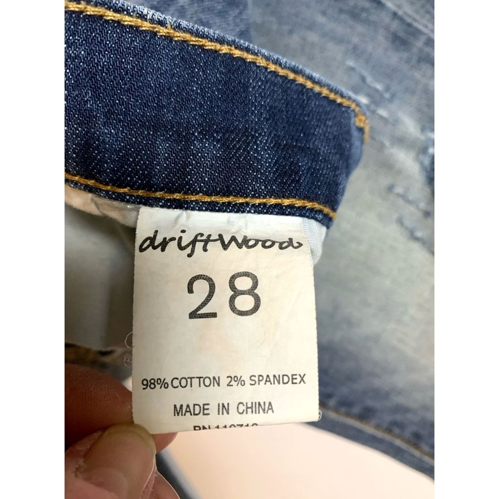 Vintage Driftwood Marilyn Jeans Womens Skinny Regular Size 28 Blue Denim Distressed Boho Minimalist Festival Bohemian Pockets Stretch Regular Fit Womens Size 28" / US 6 / IT 42 - 6 Thumbnail