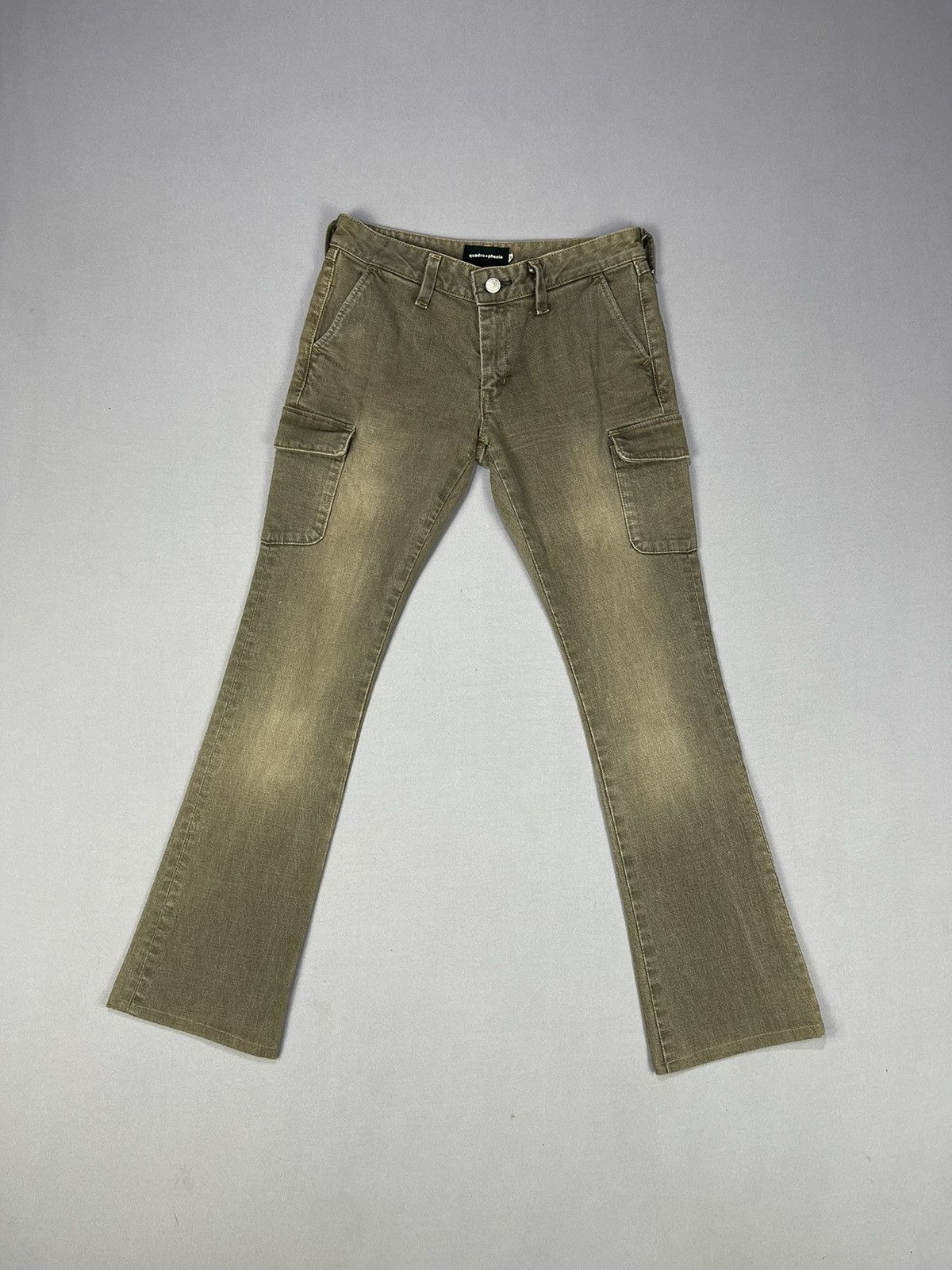 Vintage QUADRO PHENIA Flared Boot Cut Bush Pants Size 28" / US 6 / IT 42 - 1 Thumbnail