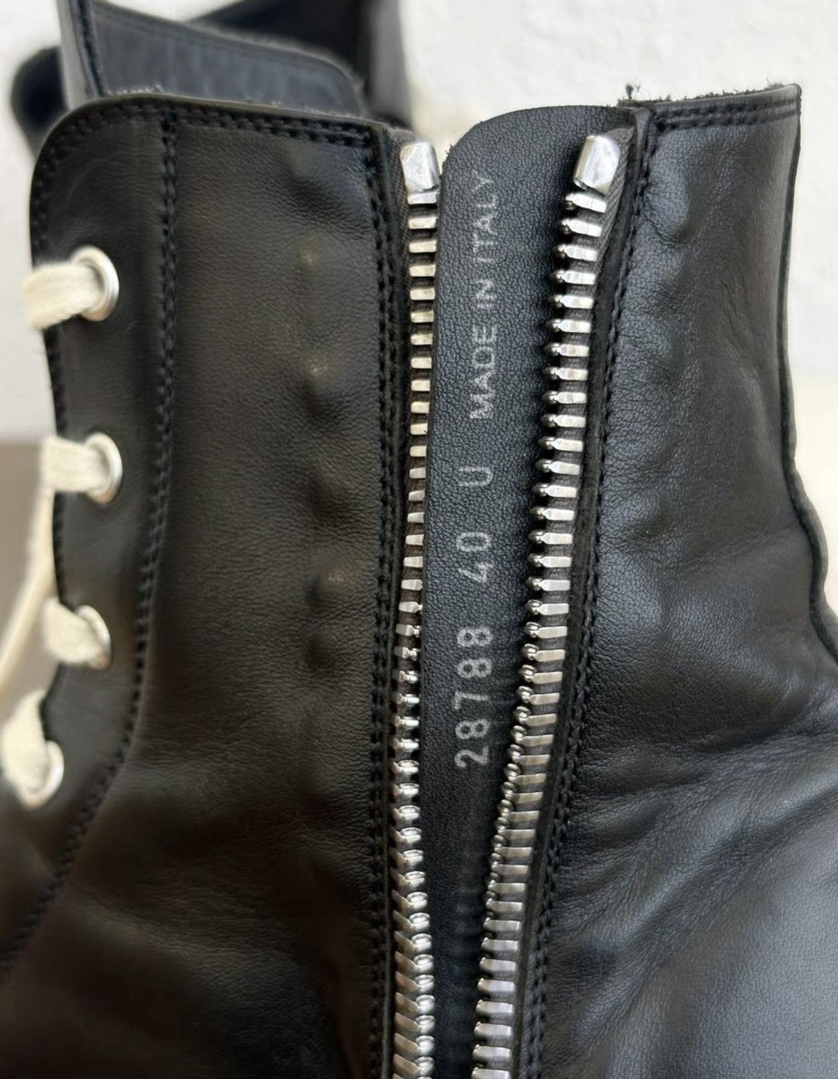 Rick Owens Rick Owens Mainline High-Top Black & White Patent Leather Size US 7 / EU 40 - 7 Thumbnail