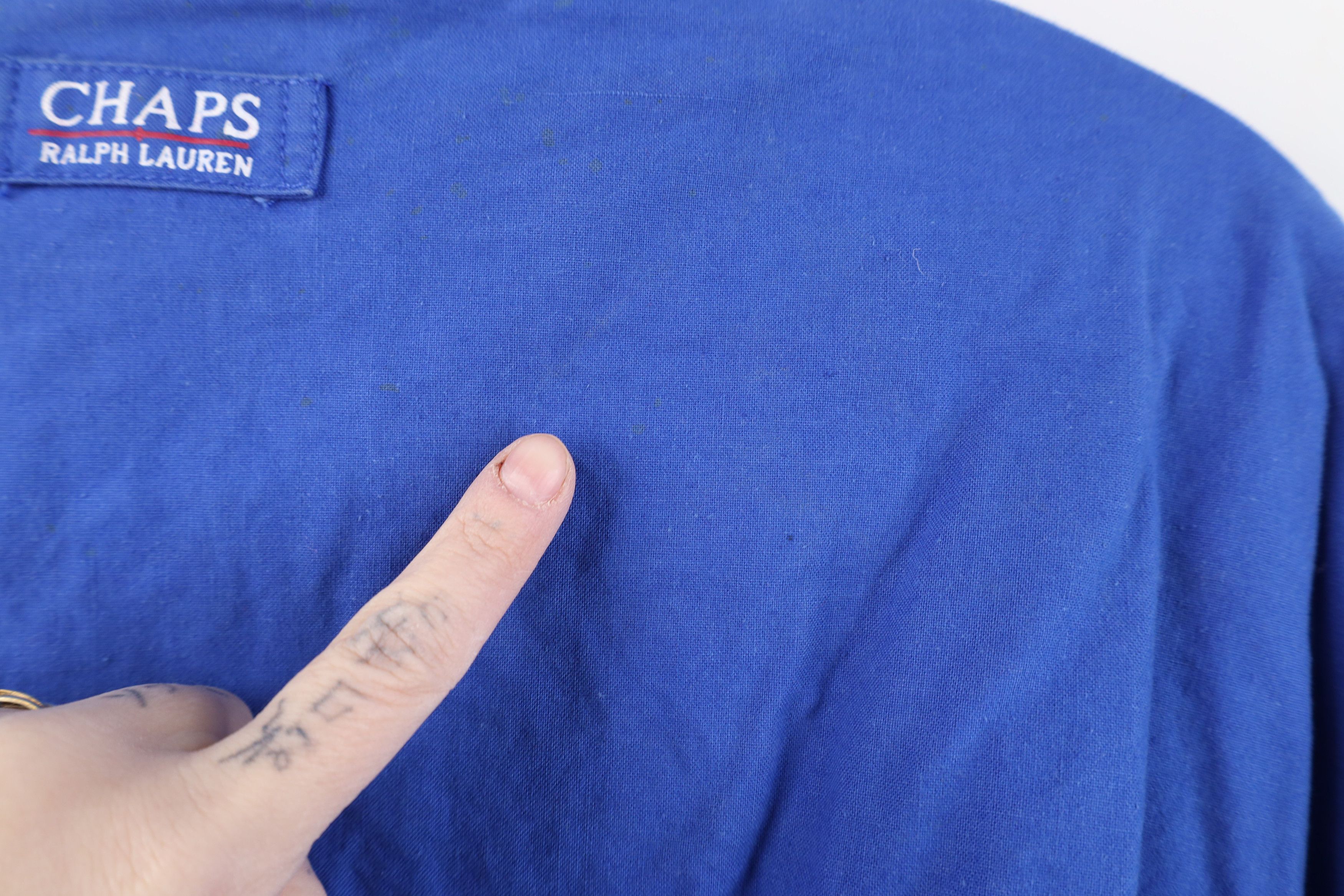Ralph Lauren Vintage 90s Chaps Ralph Lauren Crest Cafe Bomber Jacket Blue Size US XL / EU 56 / 4 - 12 Thumbnail