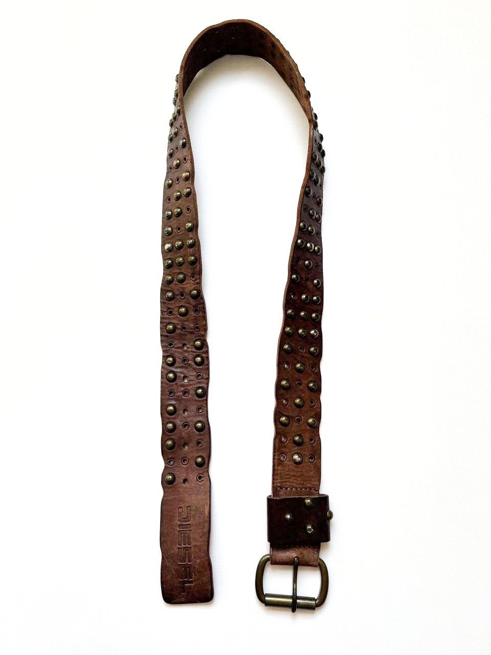 Diesel archive Diesel crazy leather studded punk logo rivet belt Size ONE SIZE - 2 Thumbnail