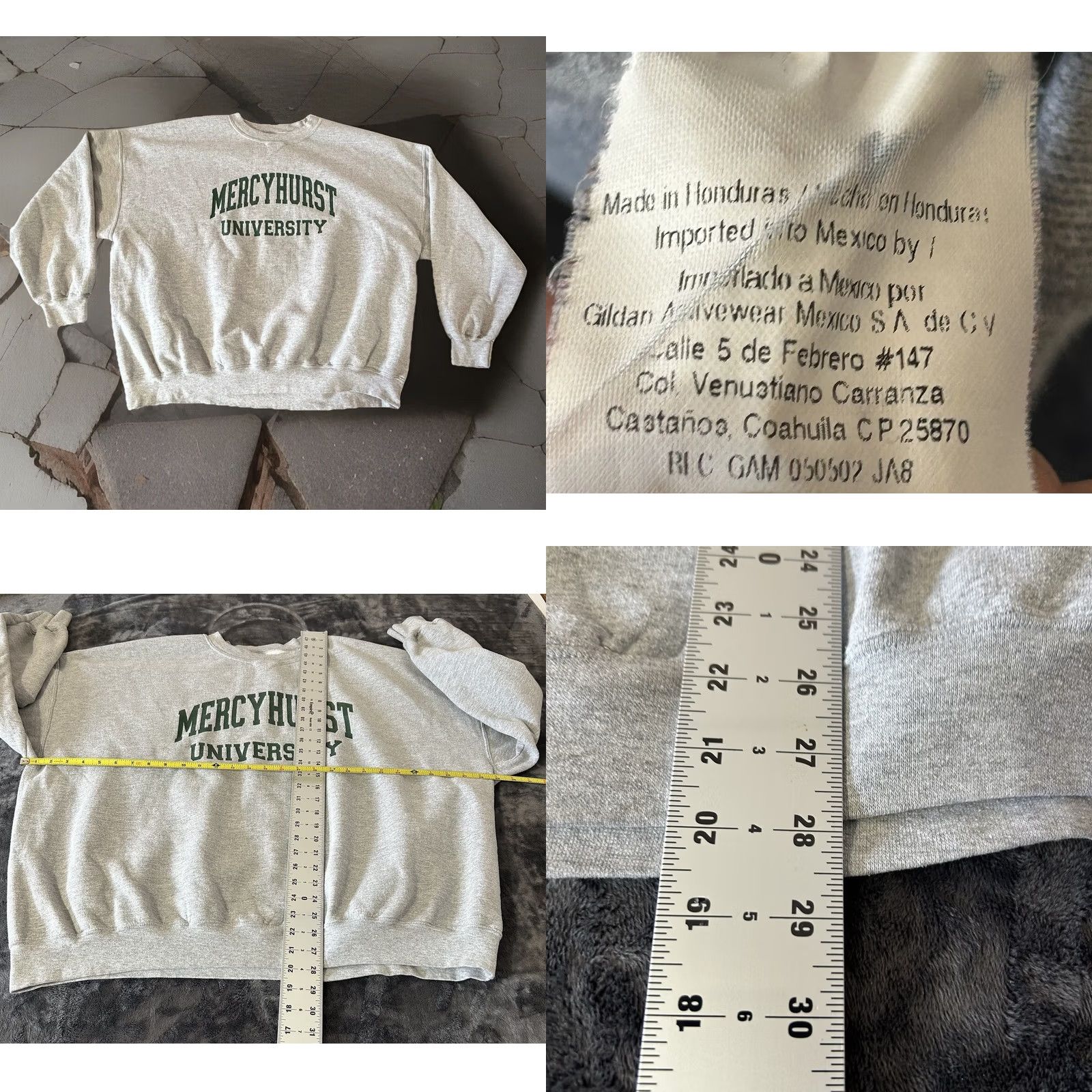 Gildan Mercyhurst University Sweatshirt Men 3XL Heather Gray Gildan Dry Blend Pullover Size US XXL / EU 58 / 5 - 9 Thumbnail