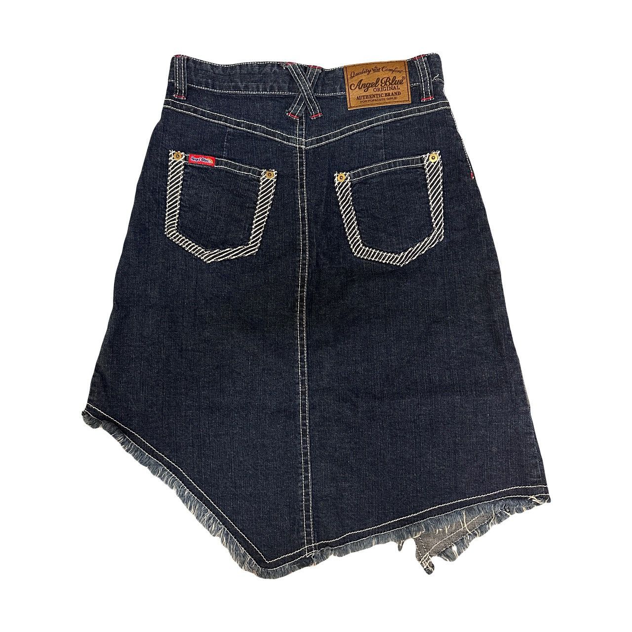 Angel Blue × Hysteric Glamour × Japanese Brand Angel Blue Denim Patchwork Asymmetrical Mini Skirt Size 26" / US 2 / IT 38 - 2 Thumbnail