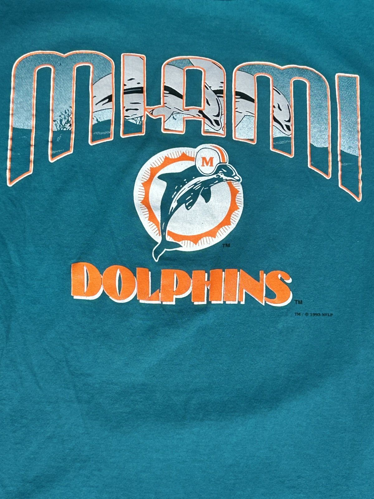 Nutmeg Nutmeg Mills 1993 Miami Dolphins t-shirt: size L Size US L / EU 52-54 / 3 - 4 Thumbnail