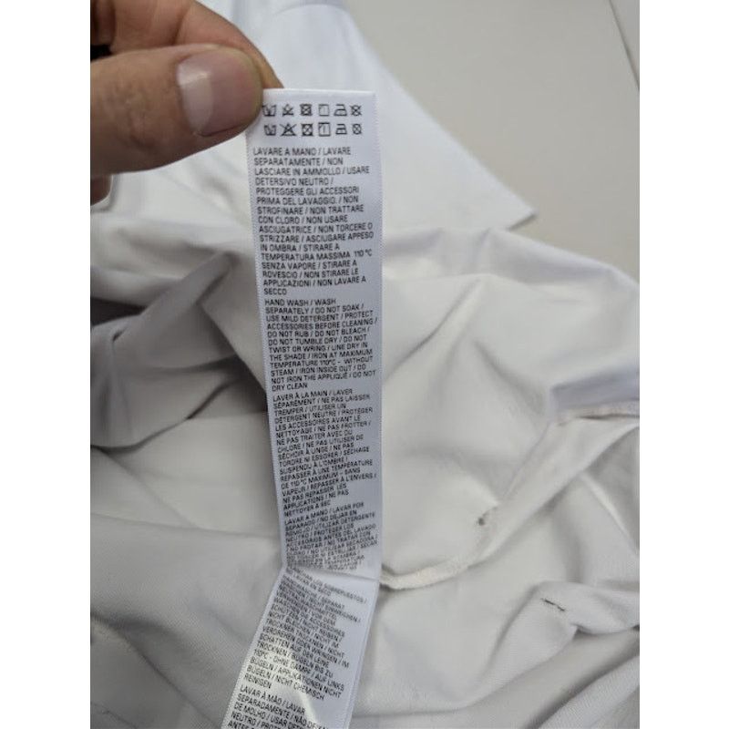 Balenciaga o1rshd1 Vintage Jersey Pierced Oversized T-Shirt in White Size US M / EU 48-50 / 2 - 17 Thumbnail