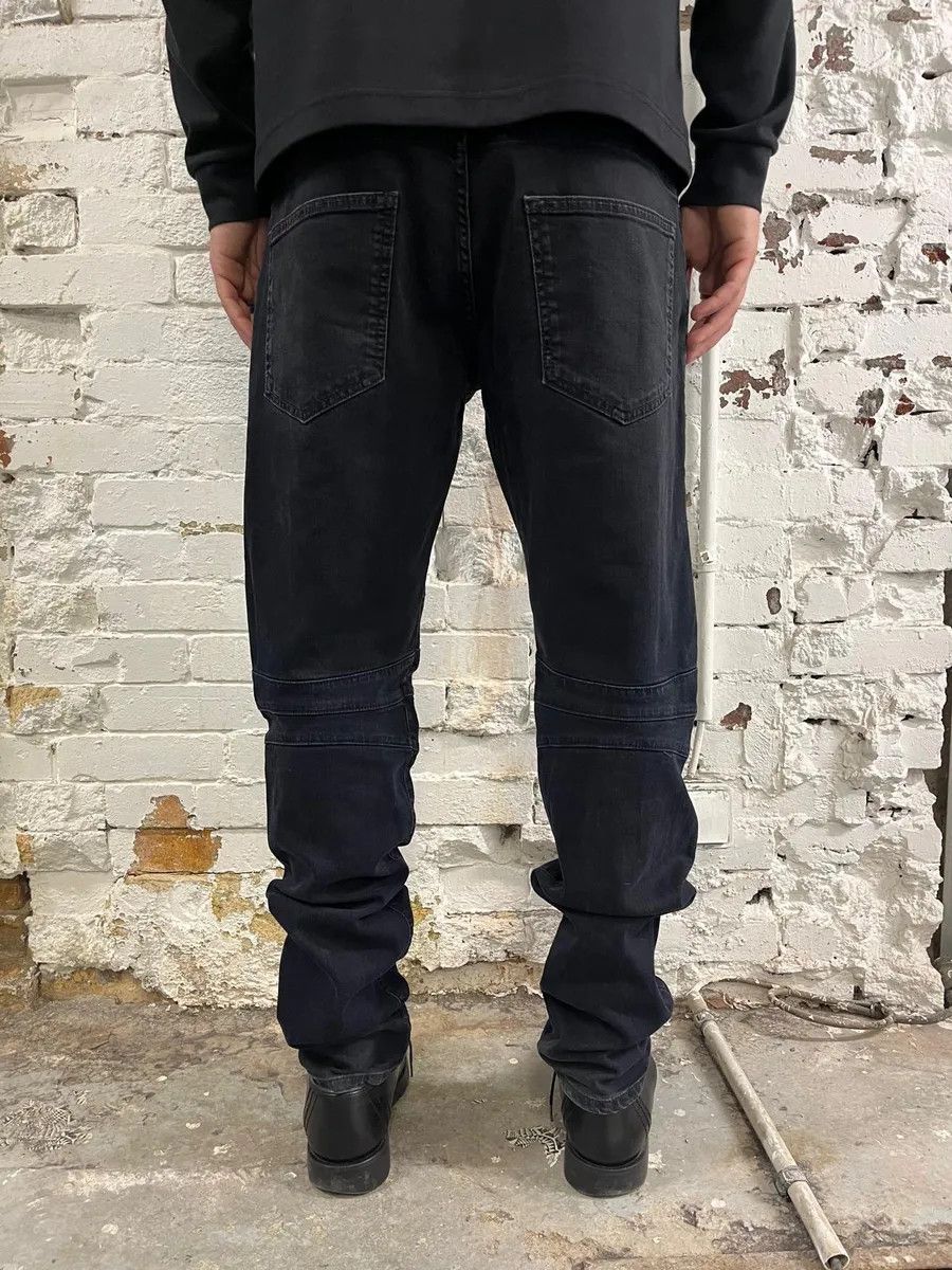 Pierre Balmain 2010s Pierre Balmain Black Biker Denim Jeans Size US 34 / EU 50 - 4 Thumbnail