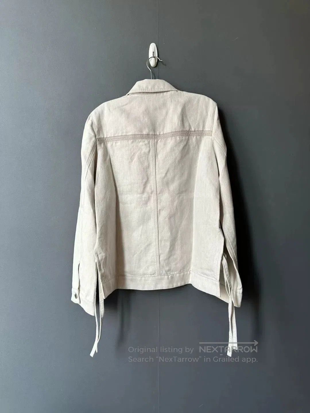 Loewe loewe beige denim jacket with leather tag. Size US S / EU 44-46 / 1 - 2 Thumbnail