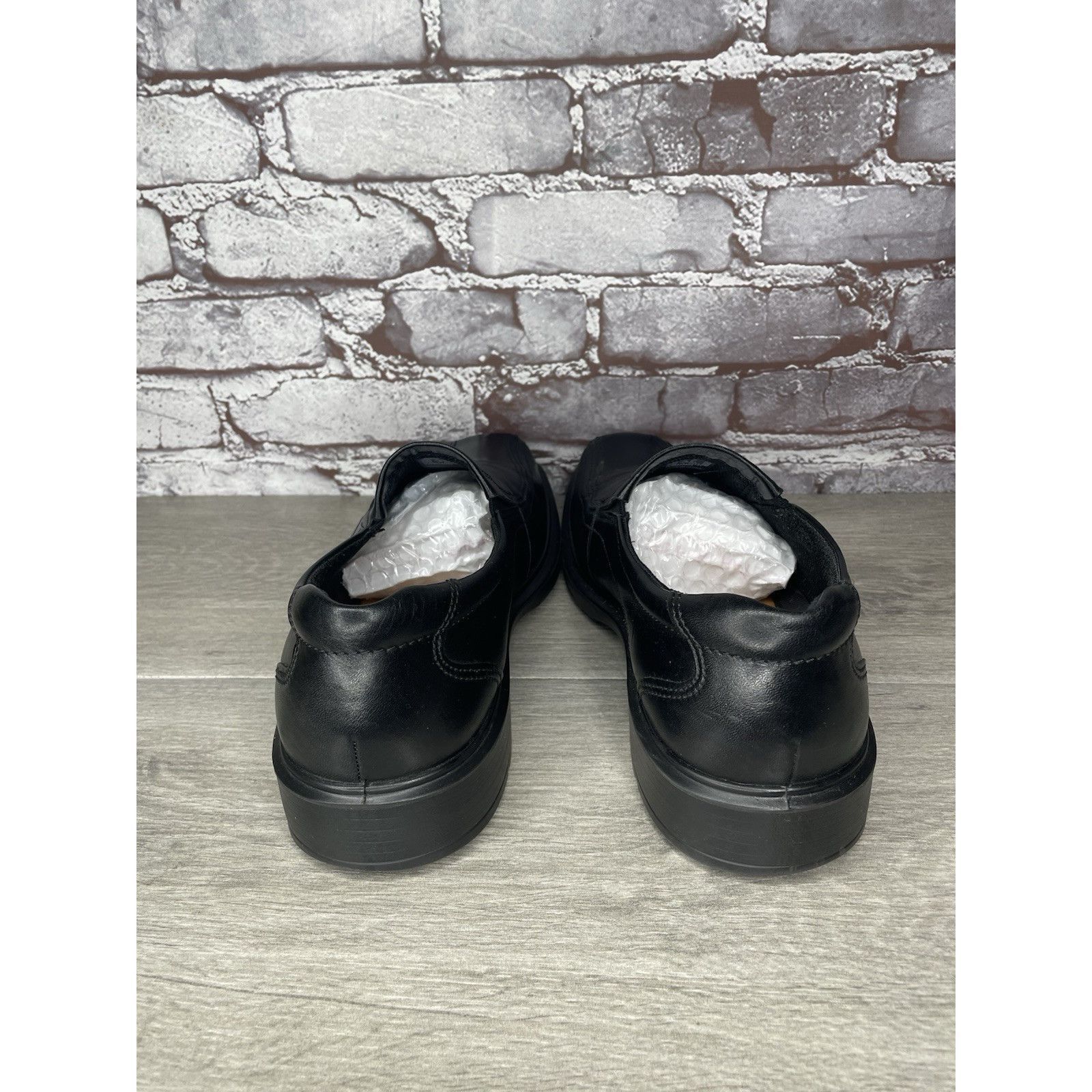 Ecco Ecco Black Leather Apron Toe Slip On Casual Loafers Shoes Me Size US 10 / EU 43 - 4 Thumbnail