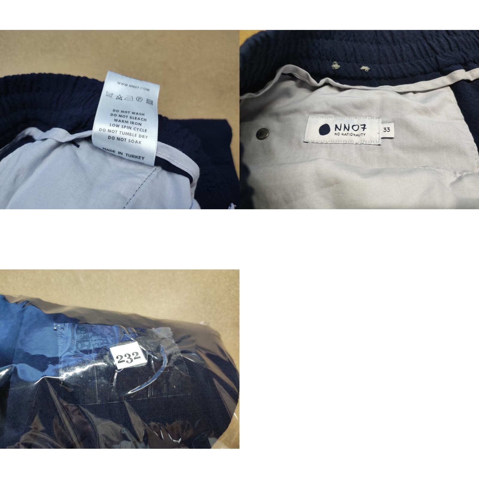 NN07 NN07 NO NATIONALITY Men Navy Blue Shorts Size 33 Wool Adrian Chino Size US 33 - 9 Thumbnail