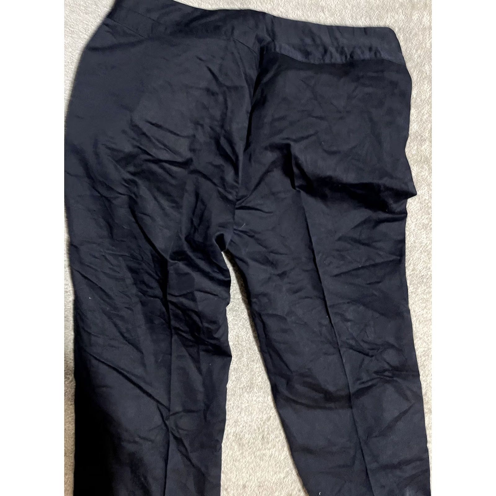 Calvin Klein CALVIN KLEIN Women's Pants Size 8 Black Straight Leg Chino Stretch Mid Rise Size 30" / US 8 / IT 44 - 4 Thumbnail