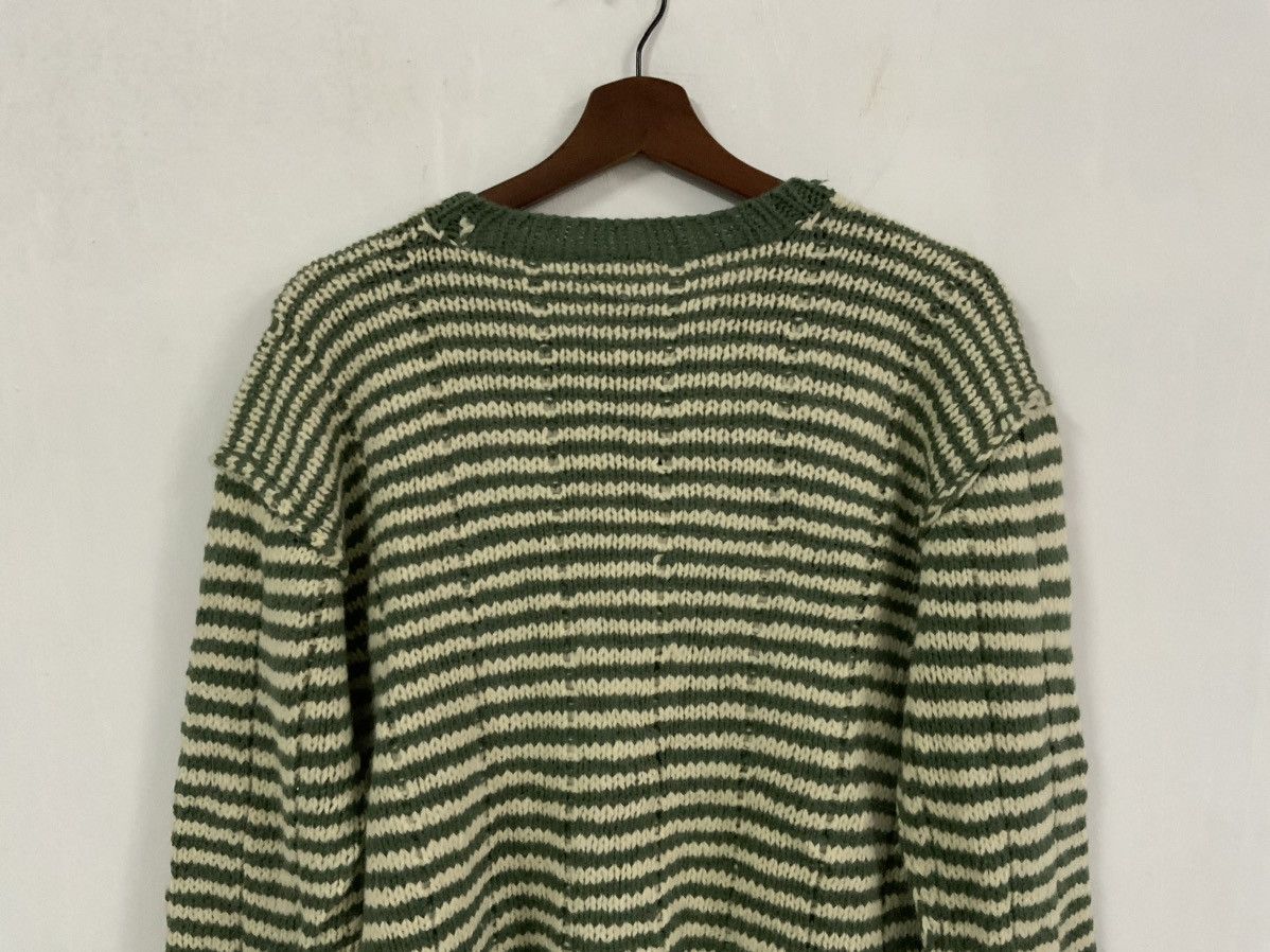 Handmade Striped Avant Garde Handmade Cross Stitch Knit Sweater Size US M / EU 48-50 / 2 - 7 Thumbnail