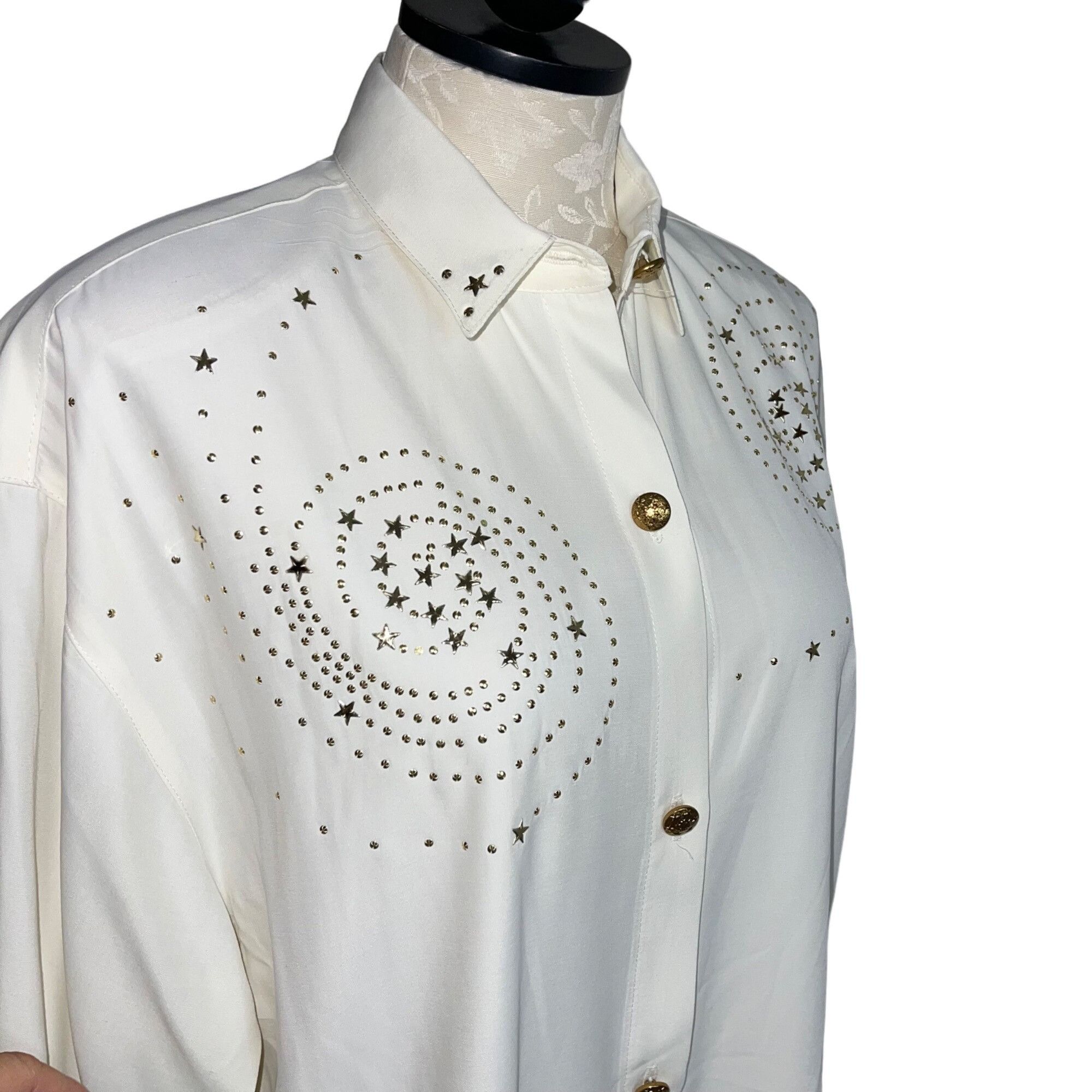 Vintage The Icing Vintage Womens Blouse Size Small White Size S / US 4 / IT 40 - 2 Thumbnail