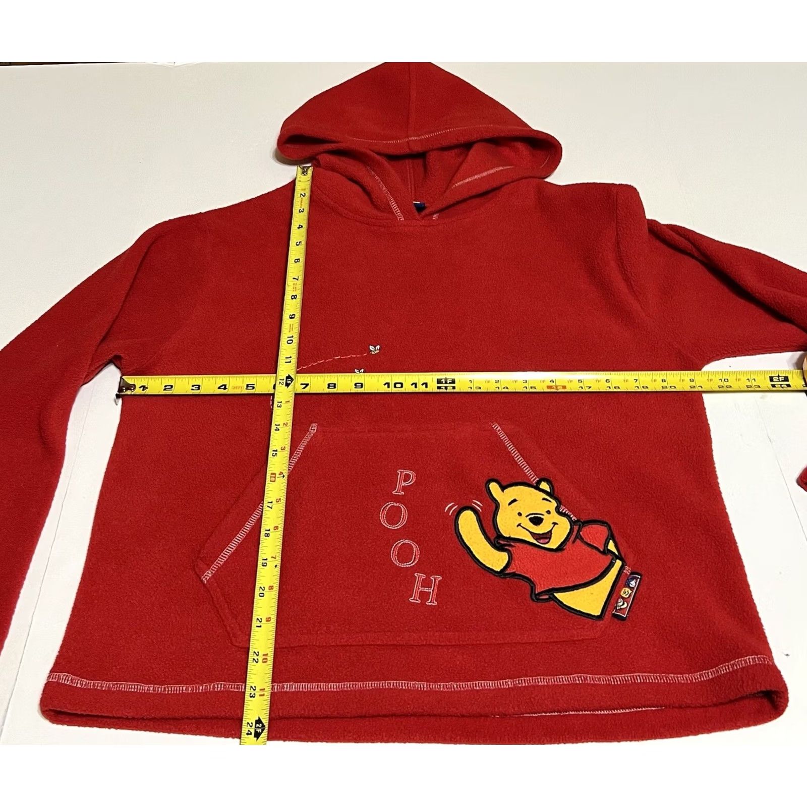 Disney Disney Winnie The Pooh 100 Acre Collection Hoodie Women M Red Fleece Pullover Logo Cartoon Pooh Size M / US 6-8 / IT 42-44 - 4 Thumbnail