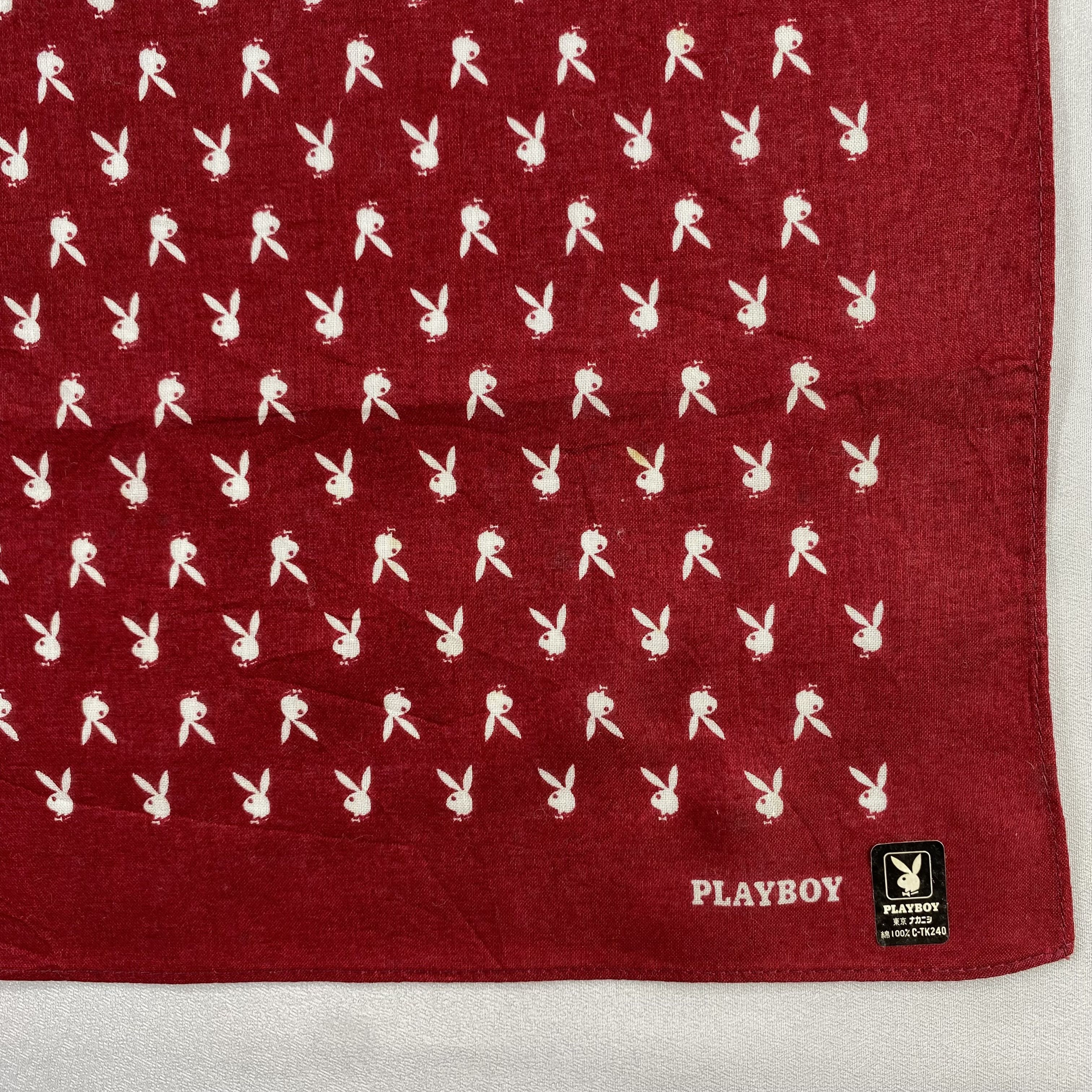 Playboy × Vintage NWT Playboy Bandana/ Handkerchief / Neckerchief-P1716 Size ONE SIZE - 3 Thumbnail