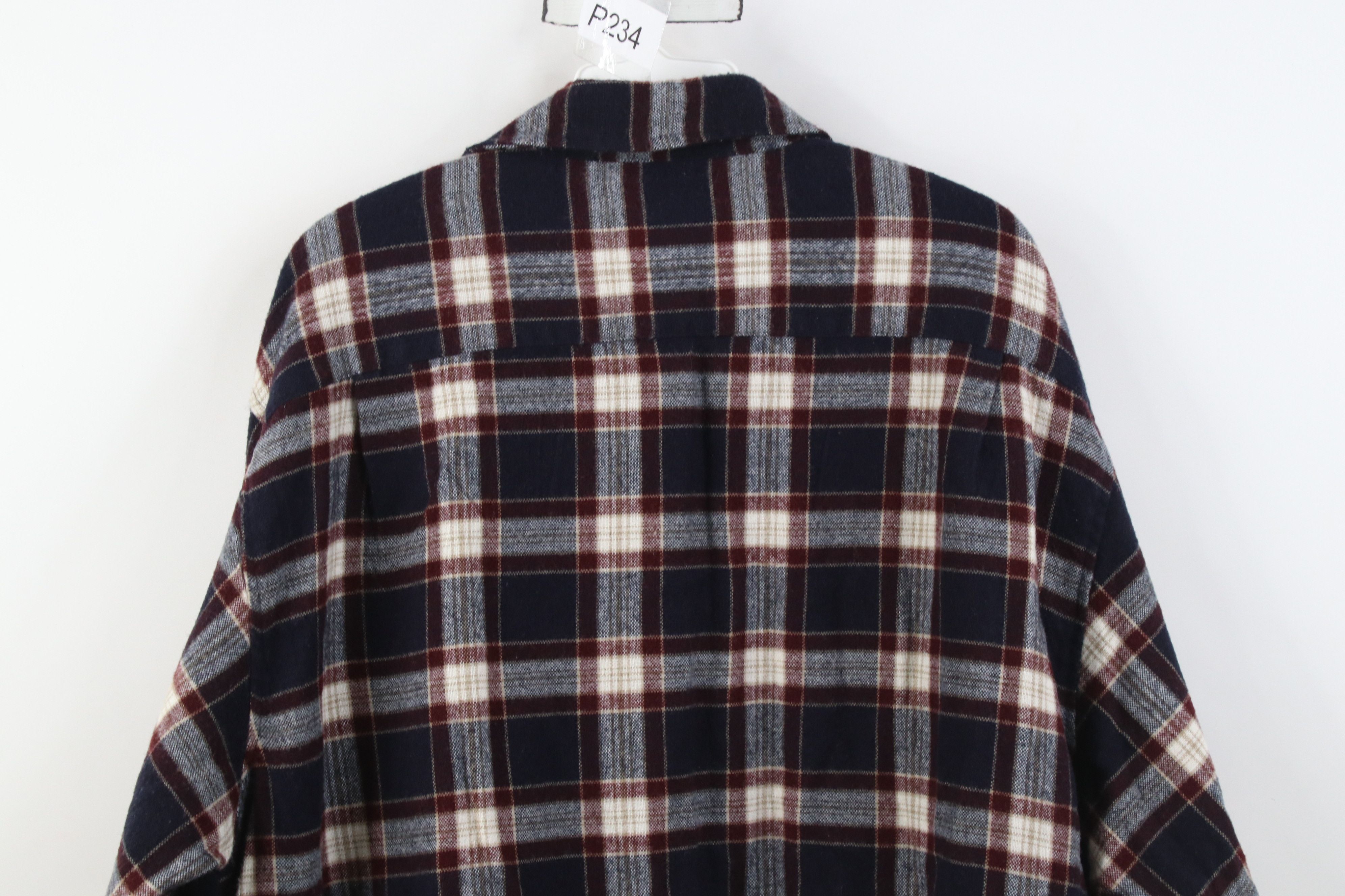 Vintage Vintage 90s Streetwear Board Button Shirt Plaid Acrylic Size US XL / EU 56 / 4 - 10 Thumbnail