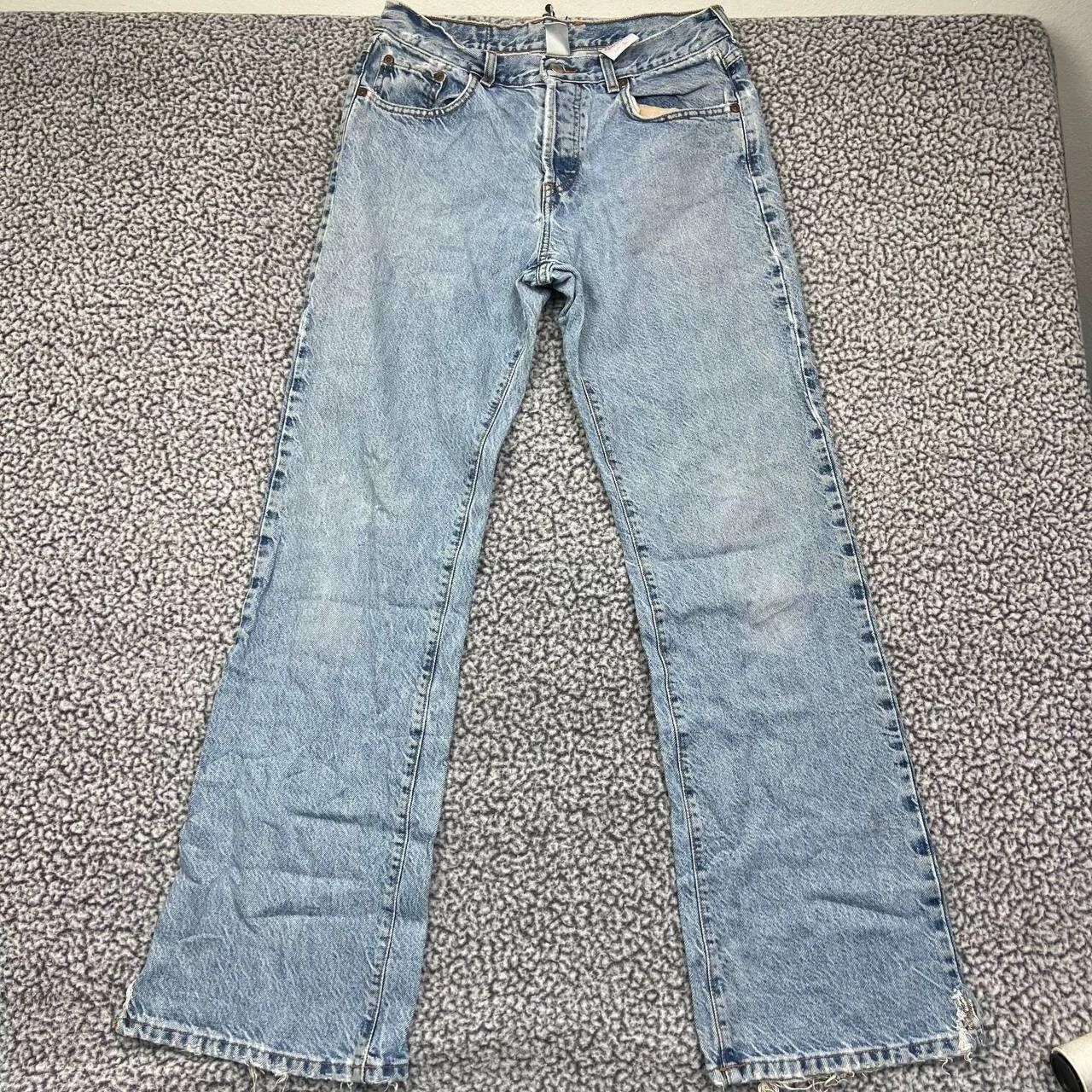 Lucky Brand × Vintage Lucky Brand Jeans Women 8x29 Denim Faded Flared Dungarees Size 28" / US 6 / IT 42 - 1 Thumbnail