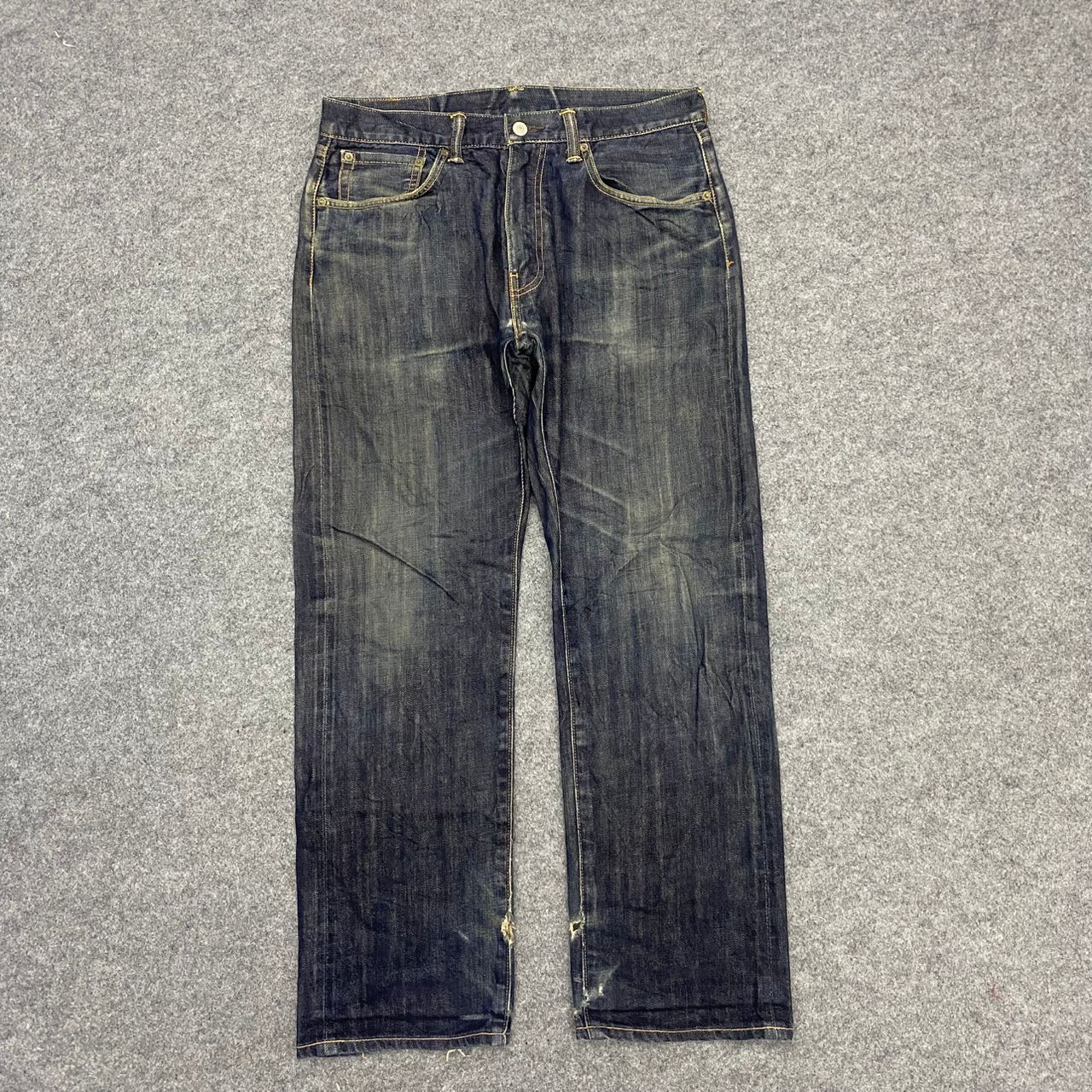 Japanese Brand Vintage Levis 505 Selvegde Redline Distressed Denim Size US 34 / EU 50 - 1 Thumbnail
