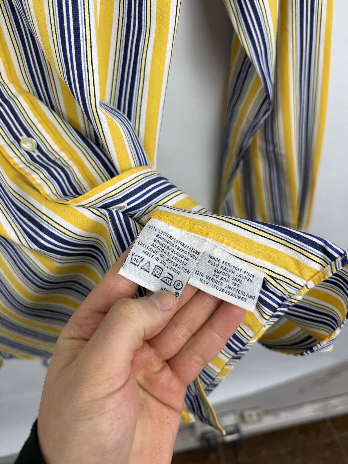 Polo Ralph Lauren 🇺🇸 Vintage 90s Ralph Lauren Stanton Custom Fit Shirt Retro Size US L / EU 52-54 / 3 - 6 Thumbnail