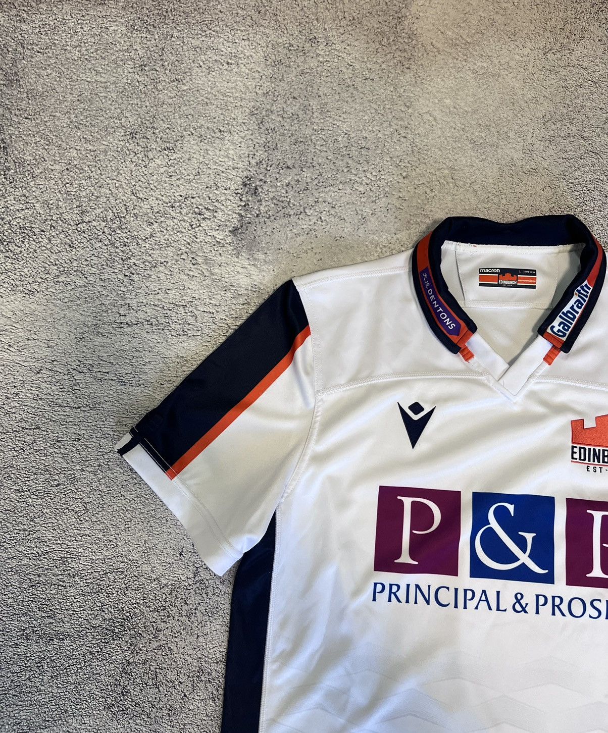 Macron Macron Men’s T- Shirt Jersey Edinburgh Rugby Union White Size US L / EU 52-54 / 3 - 4 Thumbnail