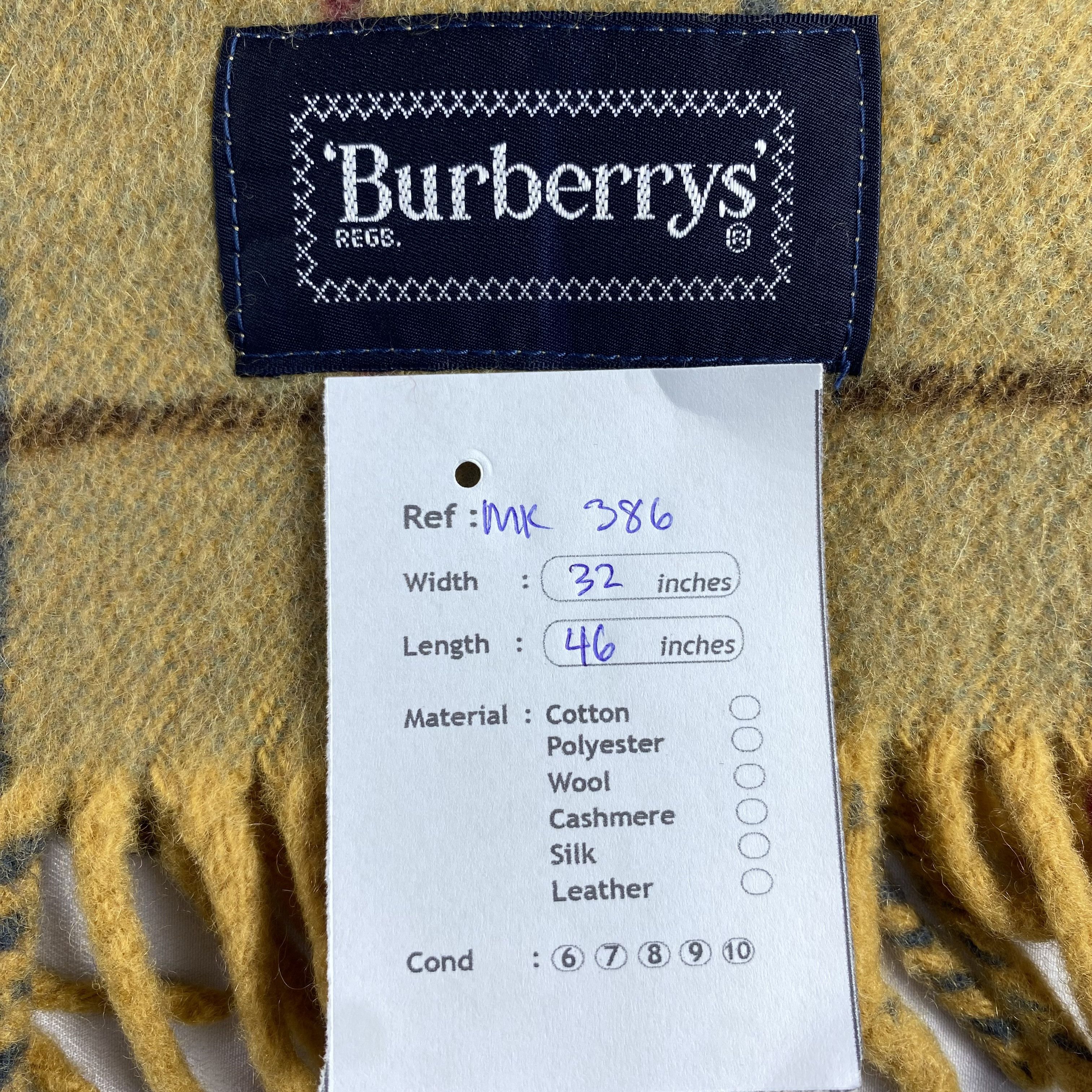 Burberry Vintage Burberry Scarf Neck Wrap Wool Muffler Size ONE SIZE - 11 Thumbnail